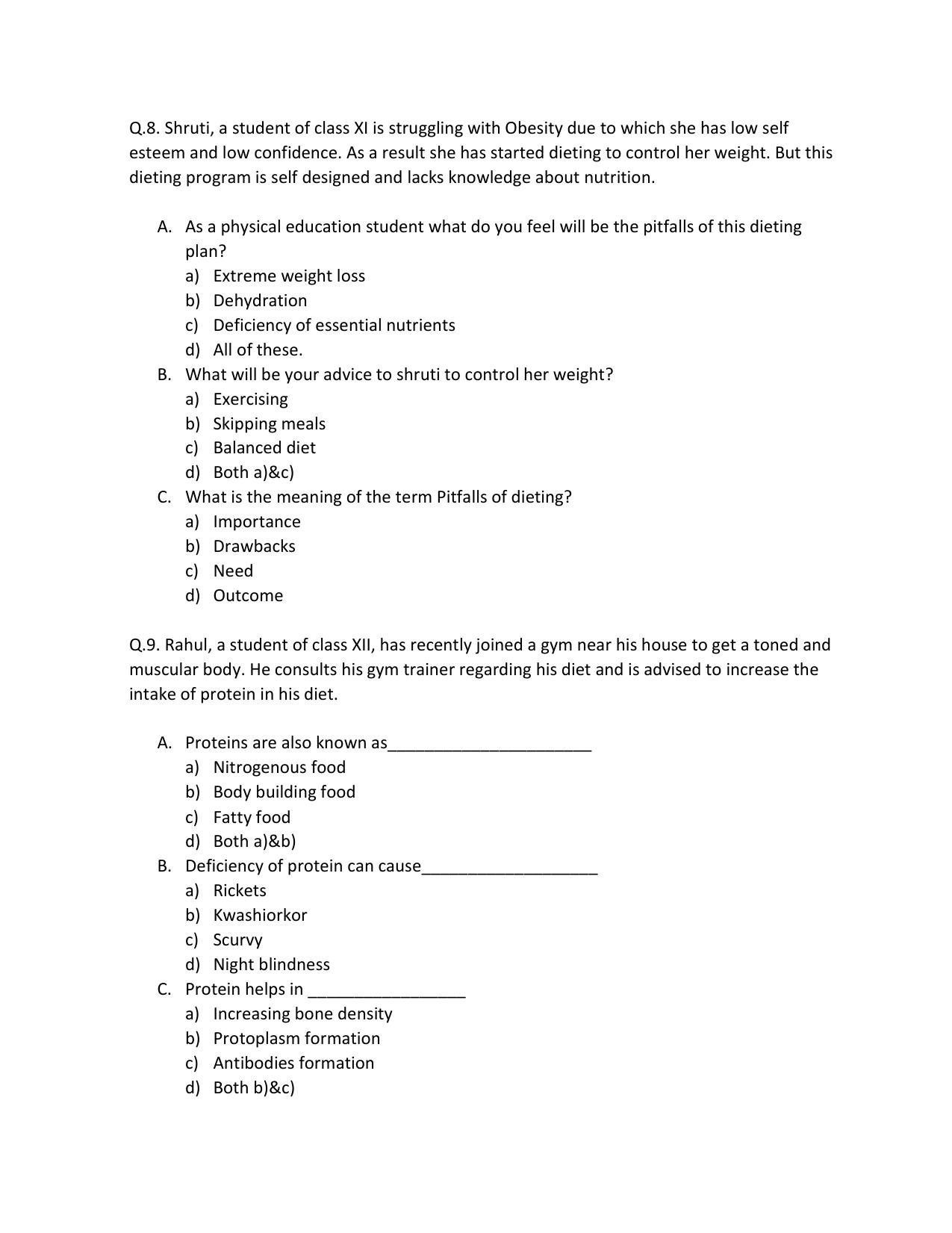 CBSE Class XII Physical Education Question Bank - Page 14