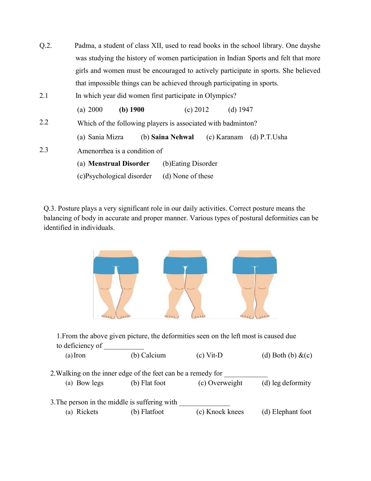 CBSE Class XII Physical Education Question Bank - Page 26