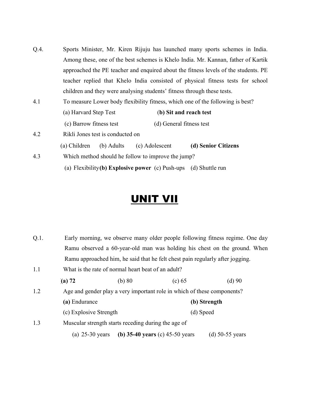 CBSE Class XII Physical Education Question Bank - Page 31
