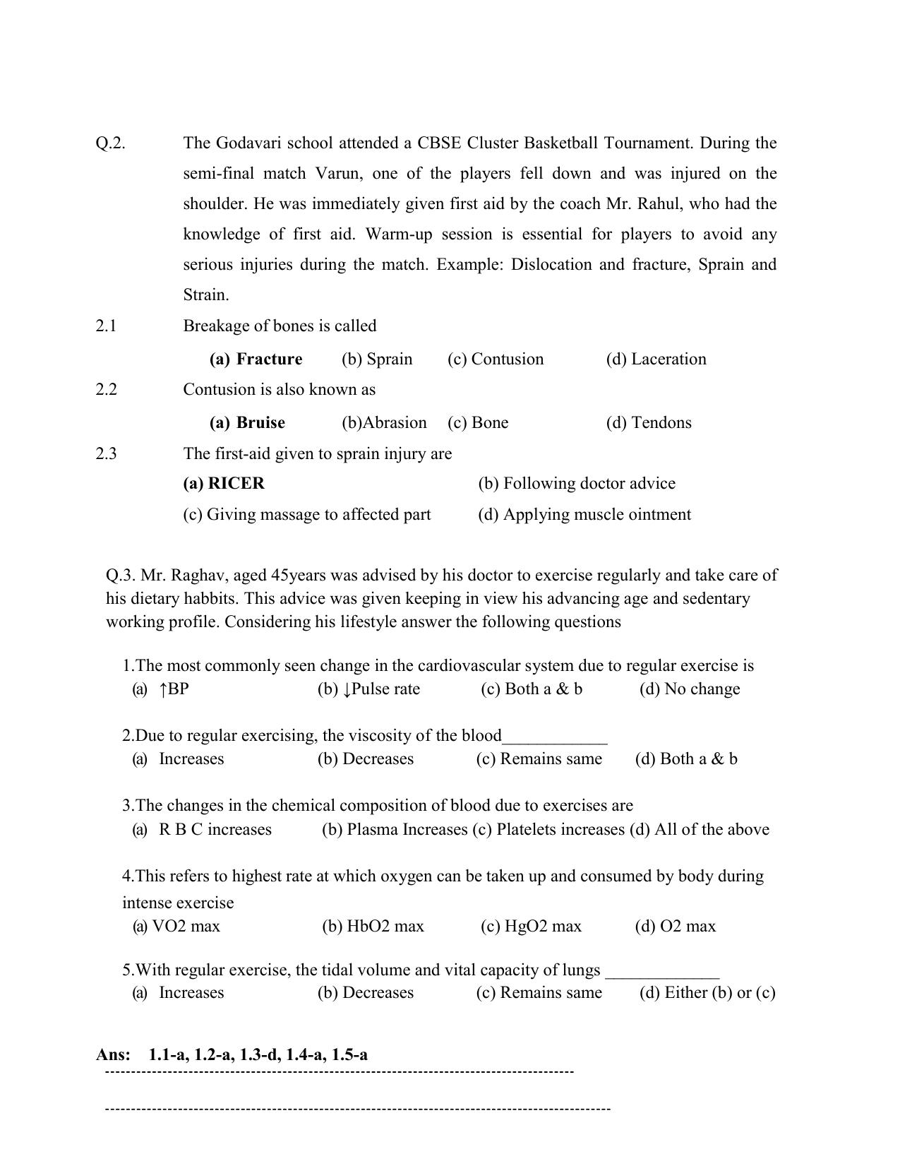 CBSE Class XII Physical Education Question Bank - Page 32