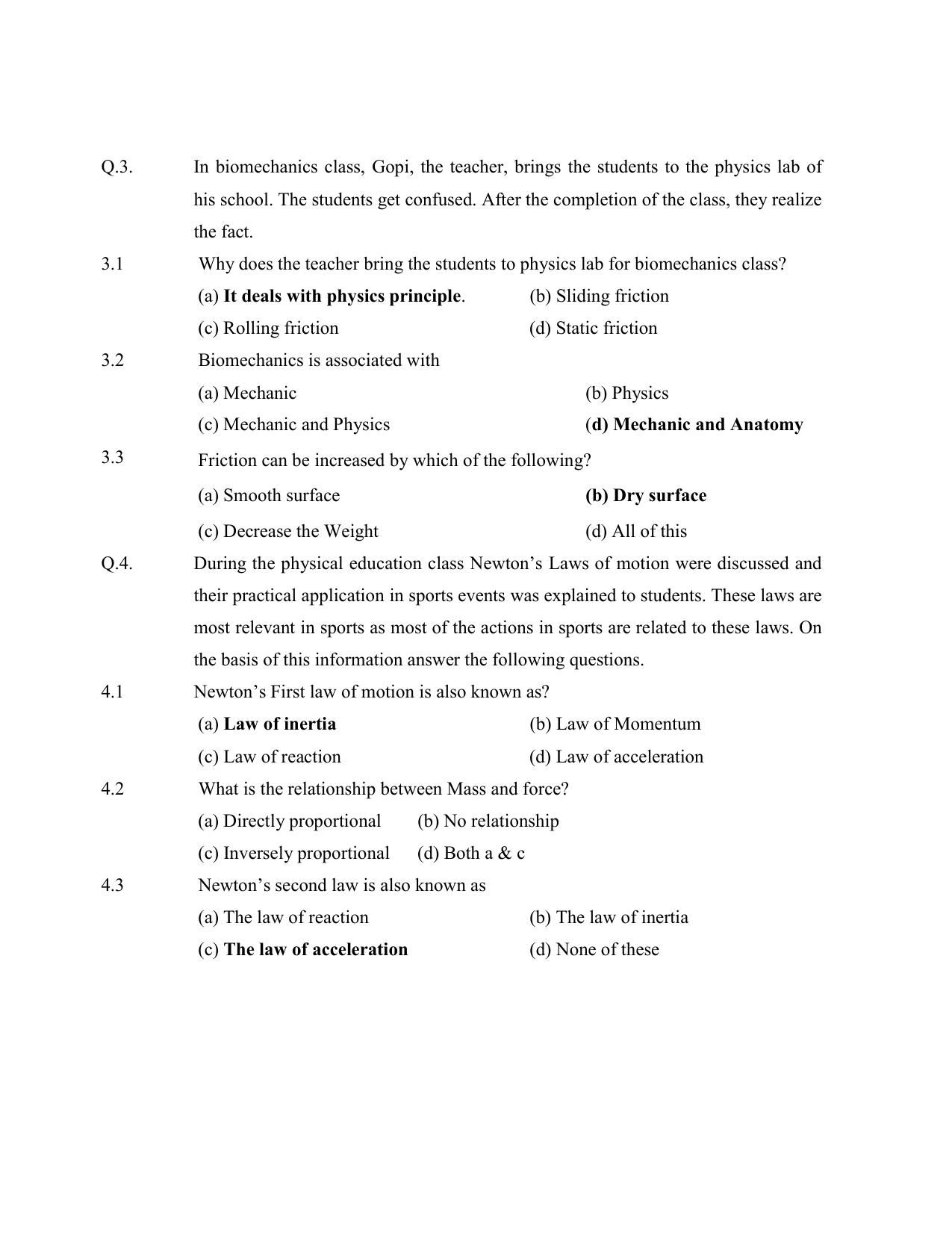 CBSE Class XII Physical Education Question Bank - Page 36