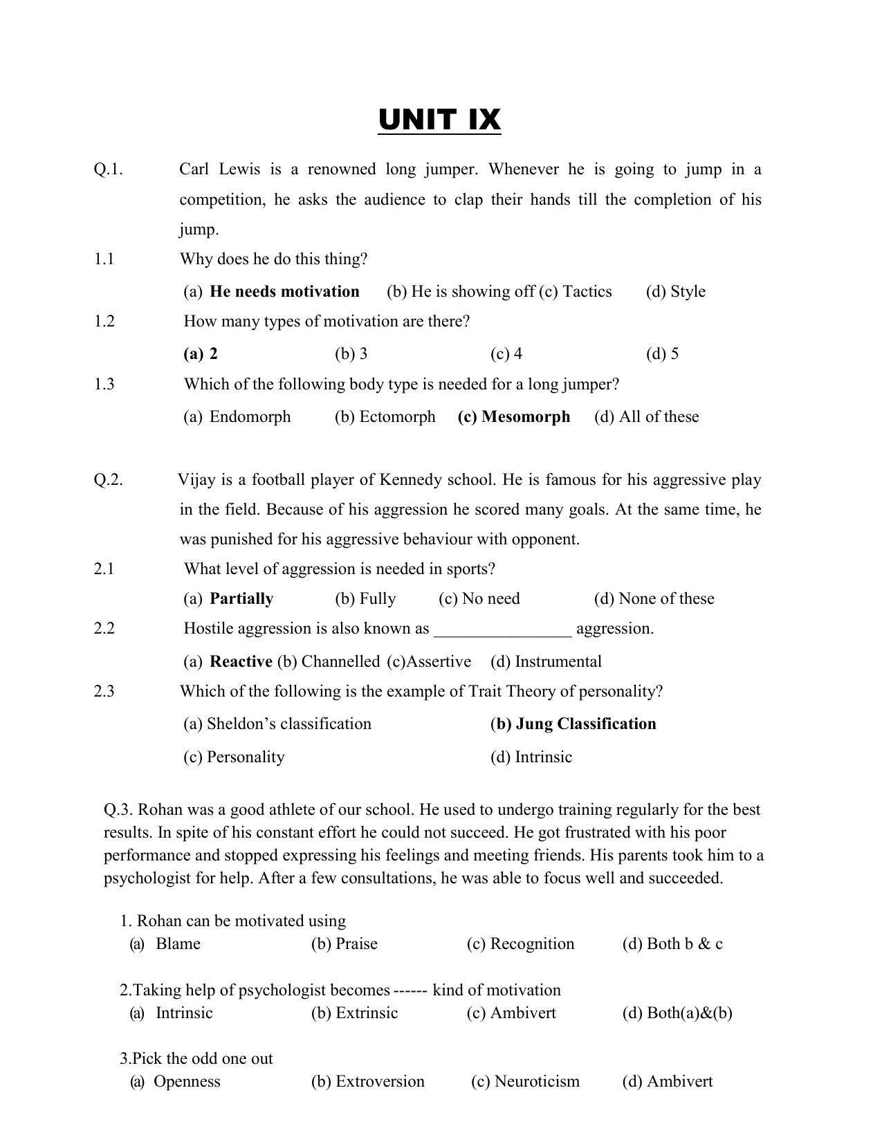 CBSE Class XII Physical Education Question Bank - Page 37