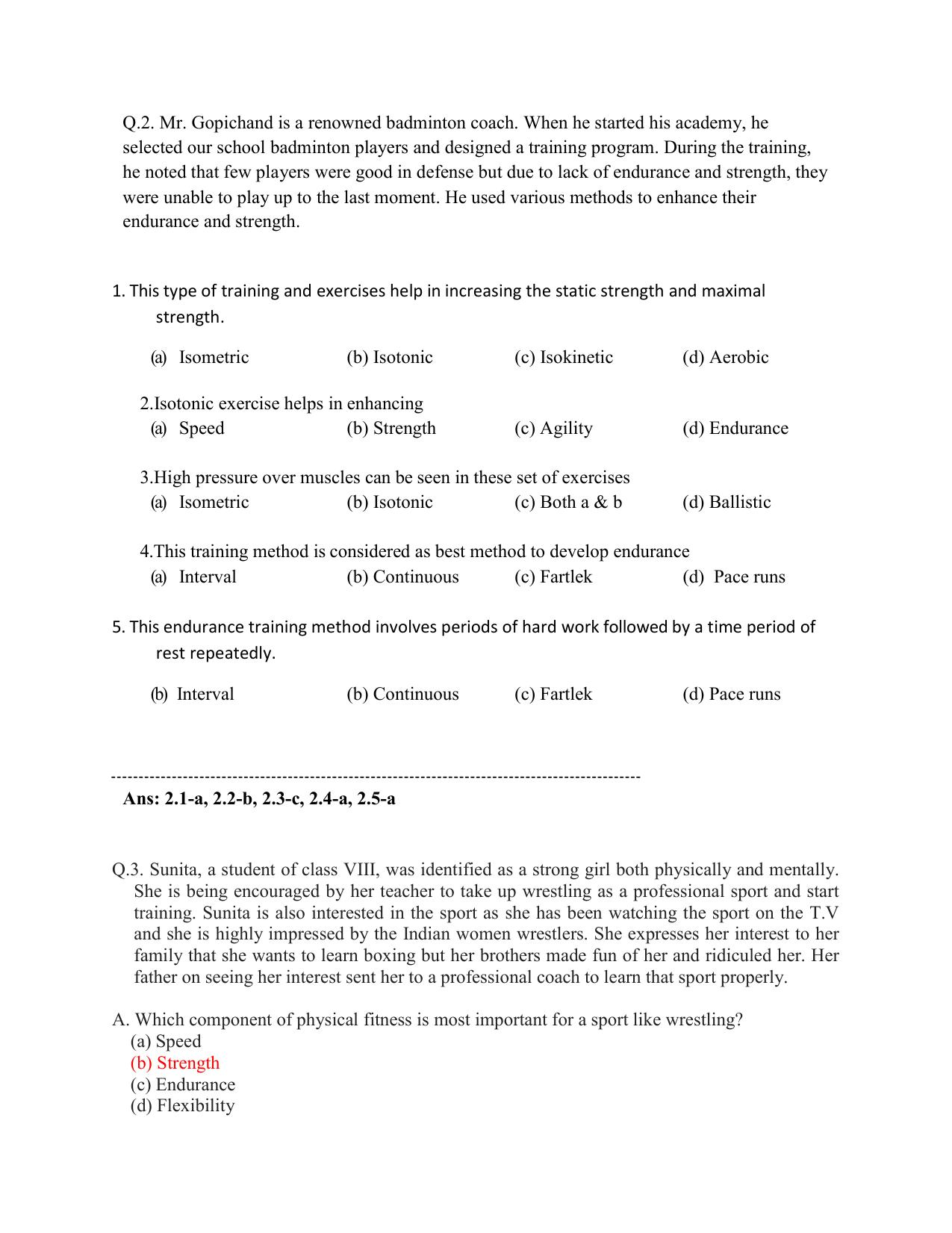 CBSE Class XII Physical Education Question Bank - Page 40