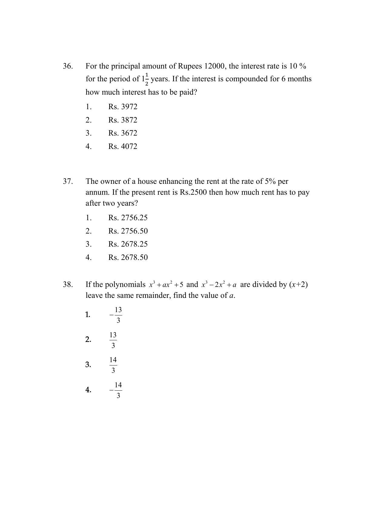 AP DEECET MATHEMATICS (English Medium) 2022 Question Paper - Page 10