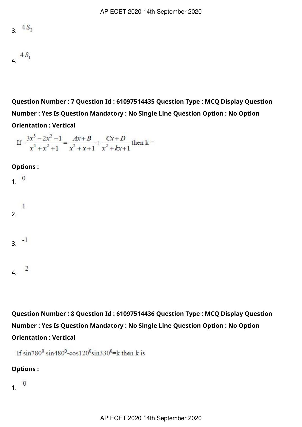AP ECET 2020 - Mechanical Engineering (Preview) Question Paper With Preliminary Keys - Page 5