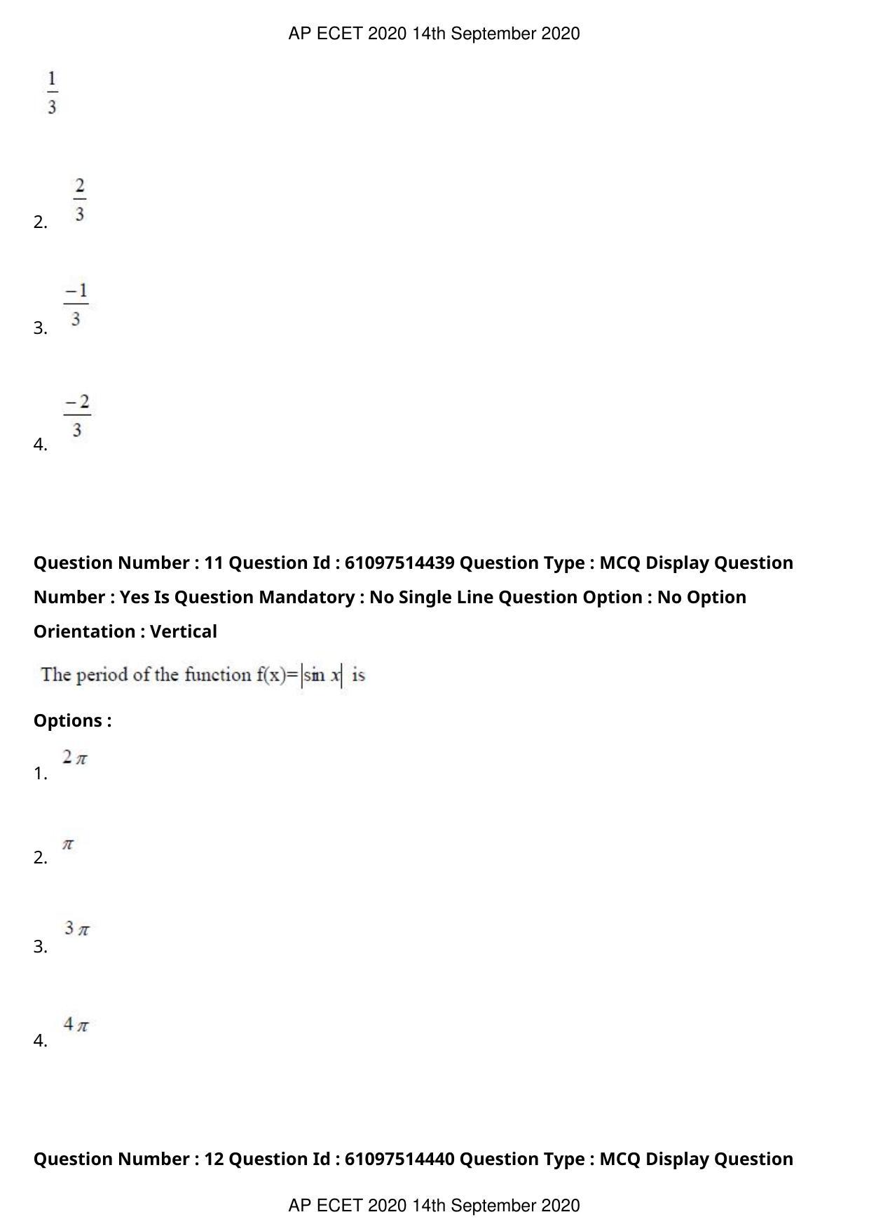 AP ECET 2020 - Mechanical Engineering (Preview) Question Paper With Preliminary Keys - Page 7