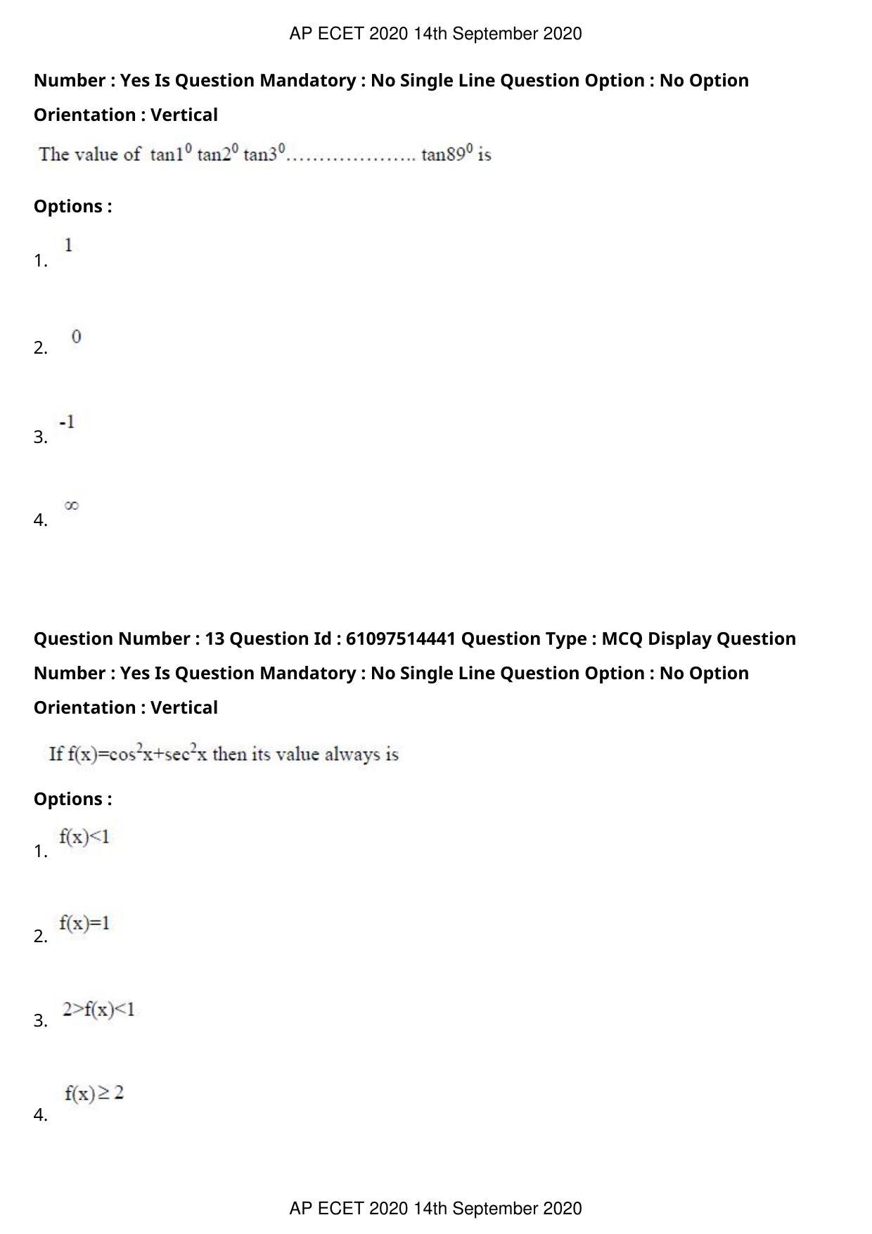 AP ECET 2020 - Mechanical Engineering (Preview) Question Paper With Preliminary Keys - Page 8