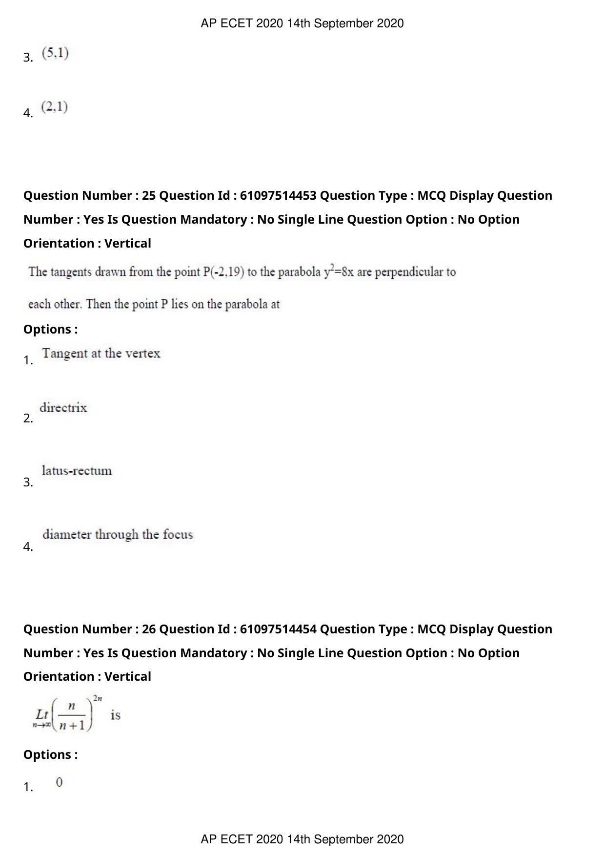 AP ECET 2020 - Mechanical Engineering (Preview) Question Paper With Preliminary Keys - Page 15