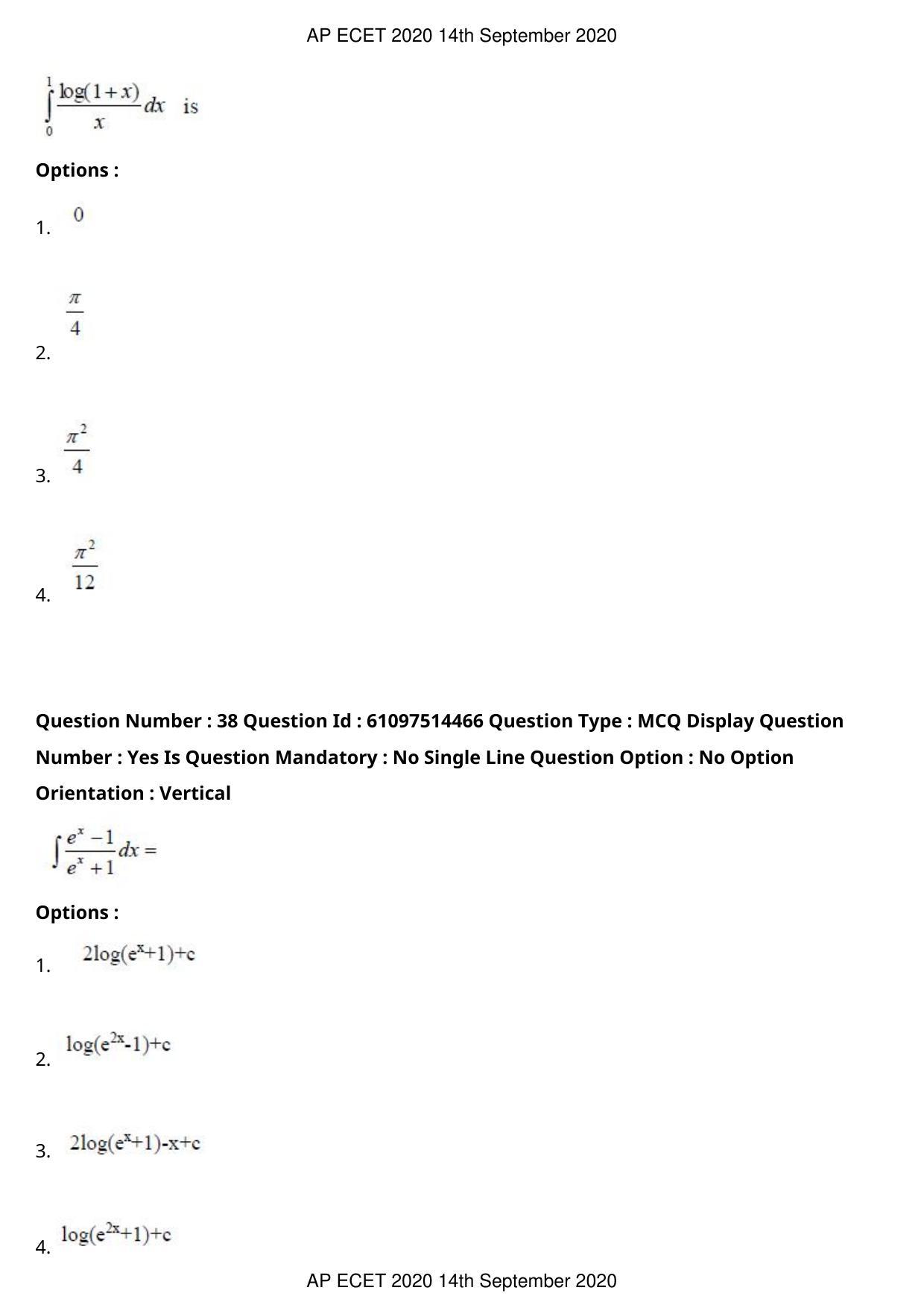 AP ECET 2020 - Mechanical Engineering (Preview) Question Paper With Preliminary Keys - Page 22