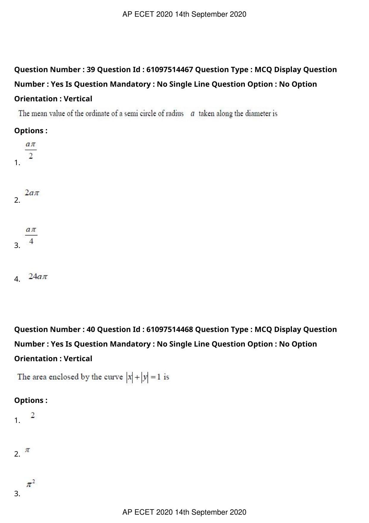 AP ECET 2020 - Mechanical Engineering (Preview) Question Paper With Preliminary Keys - Page 23