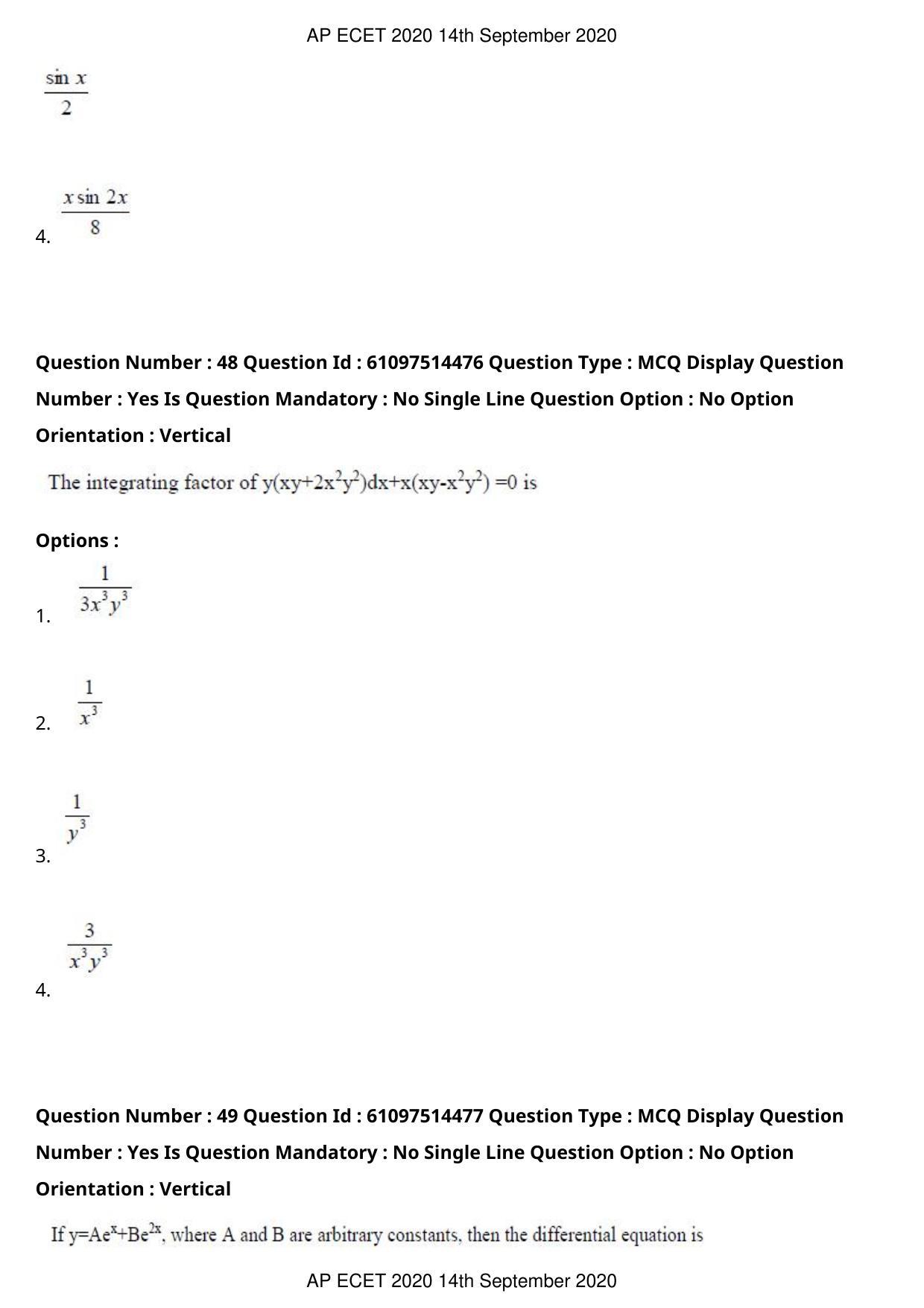 AP ECET 2020 - Mechanical Engineering (Preview) Question Paper With Preliminary Keys - Page 28