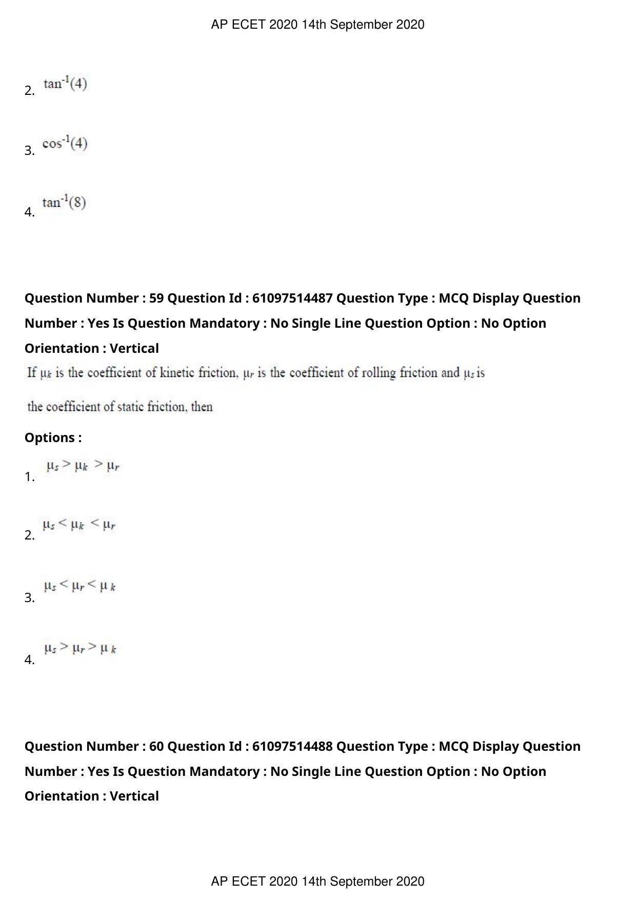 AP ECET 2020 - Mechanical Engineering (Preview) Question Paper With Preliminary Keys - Page 34