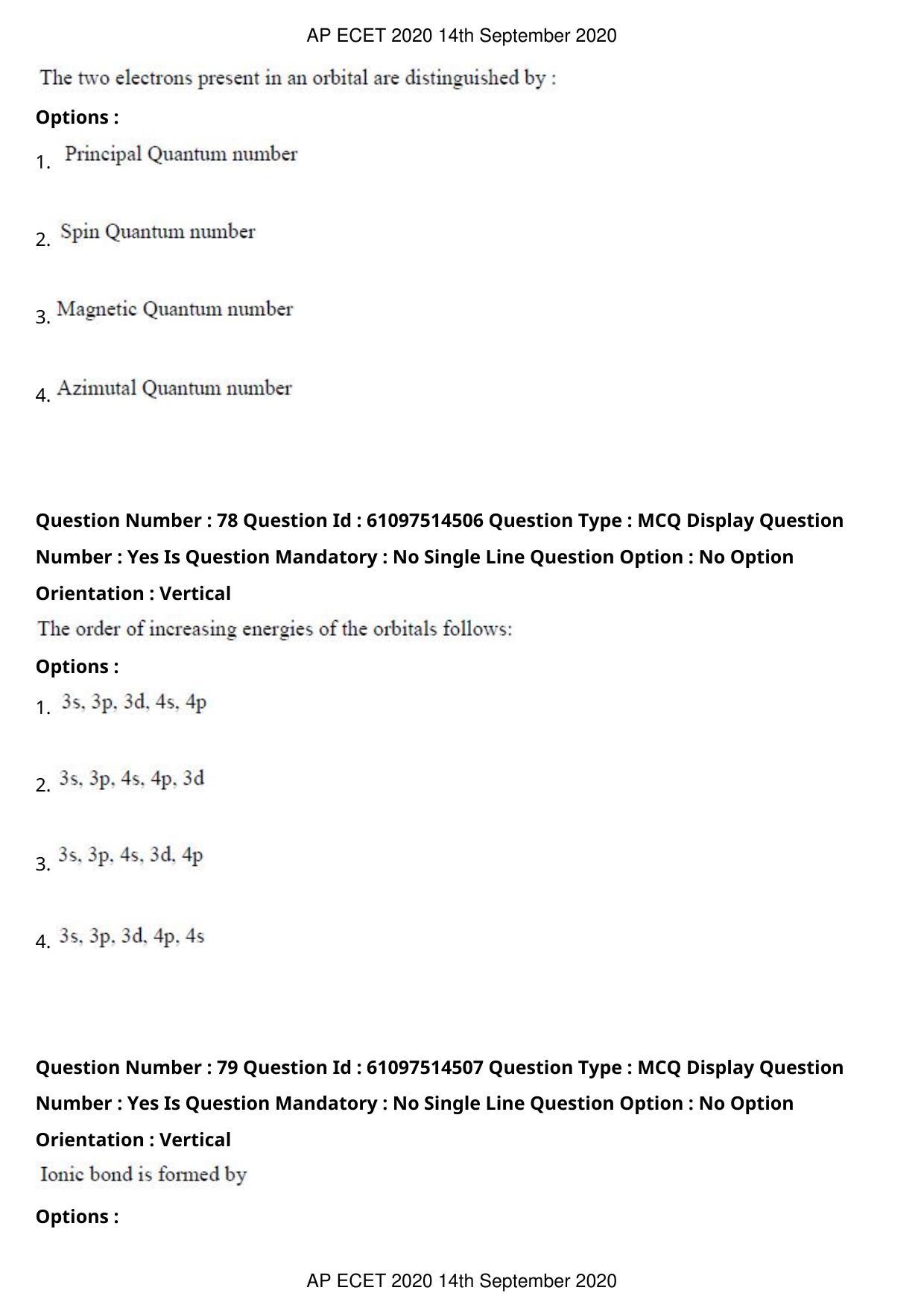 AP ECET 2020 - Mechanical Engineering (Preview) Question Paper With Preliminary Keys - Page 44