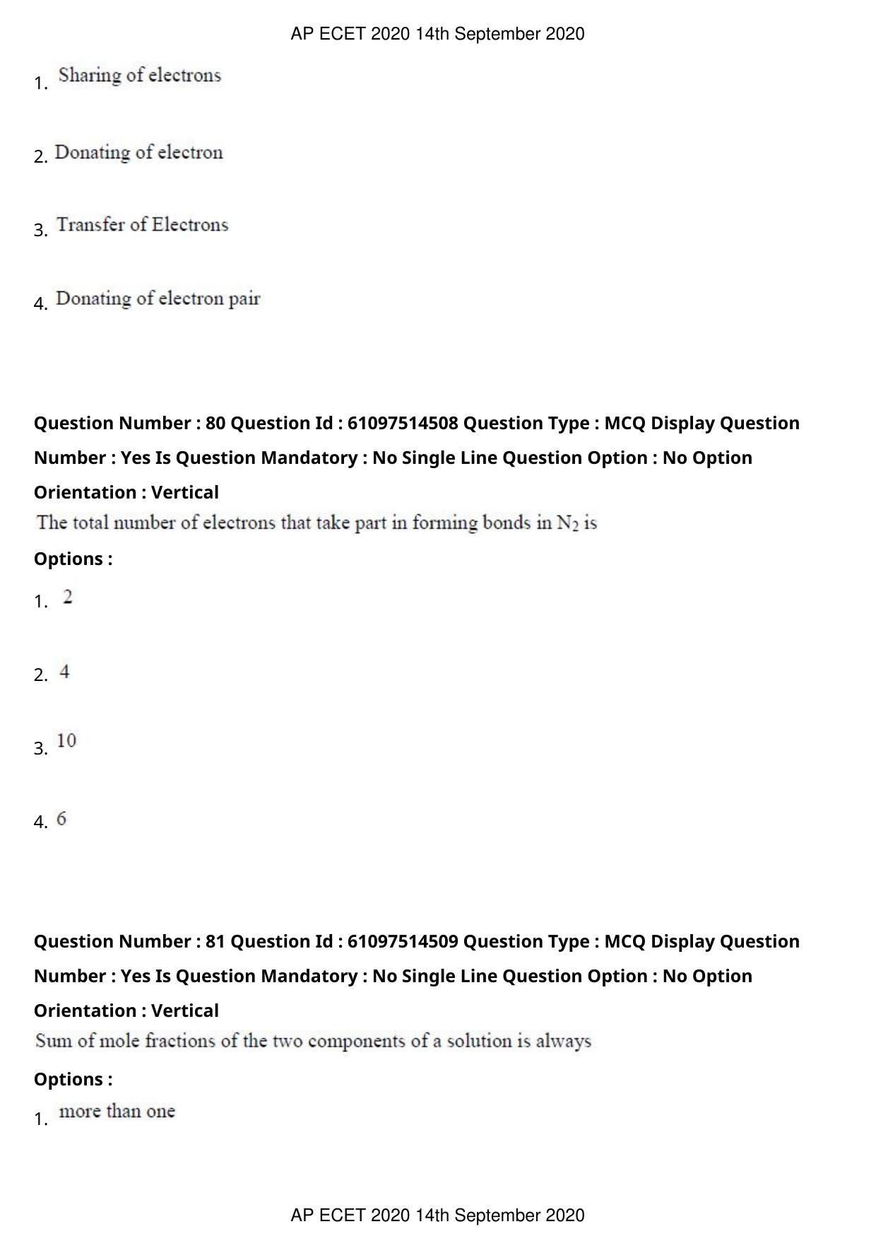 AP ECET 2020 - Mechanical Engineering (Preview) Question Paper With Preliminary Keys - Page 45