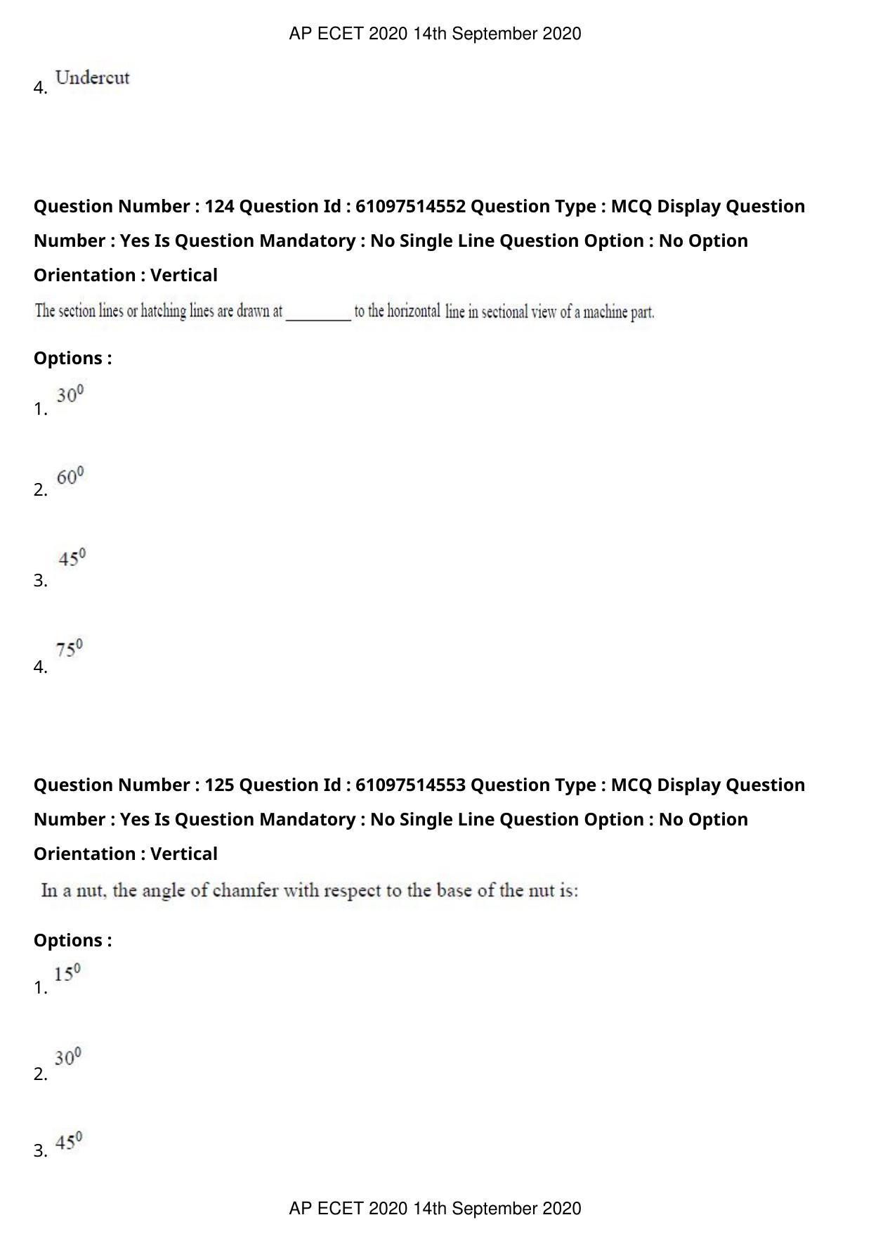 AP ECET 2020 - Mechanical Engineering (Preview) Question Paper With Preliminary Keys - Page 67