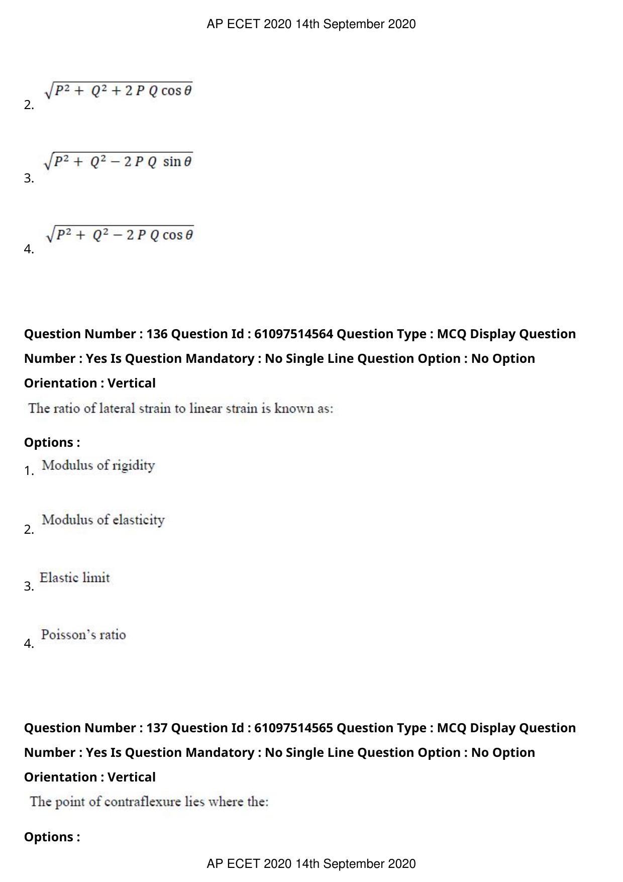 AP ECET 2020 - Mechanical Engineering (Preview) Question Paper With Preliminary Keys - Page 73