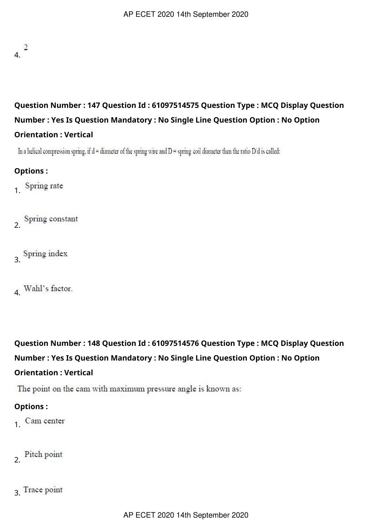 AP ECET 2020 - Mechanical Engineering (Preview) Question Paper With Preliminary Keys - Page 79