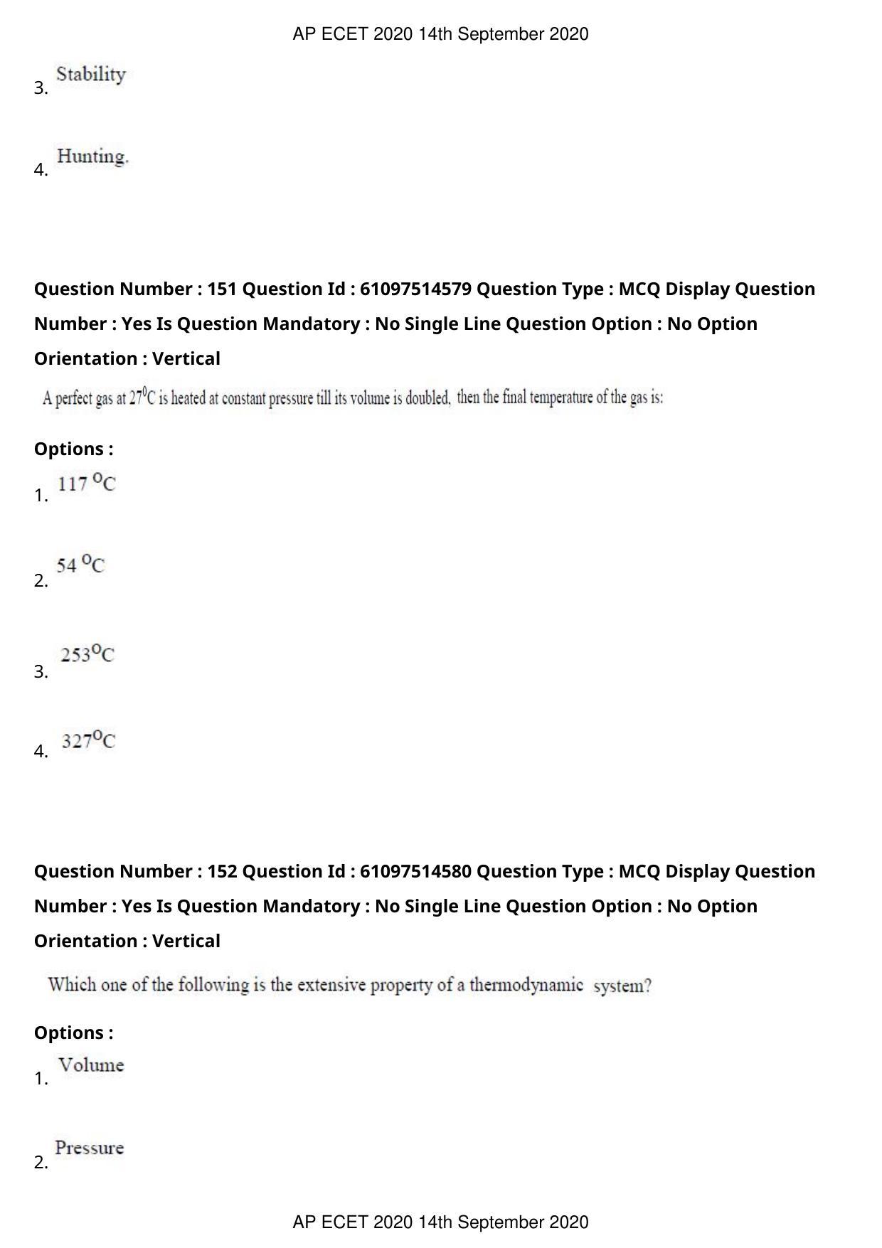 AP ECET 2020 - Mechanical Engineering (Preview) Question Paper With Preliminary Keys - Page 81