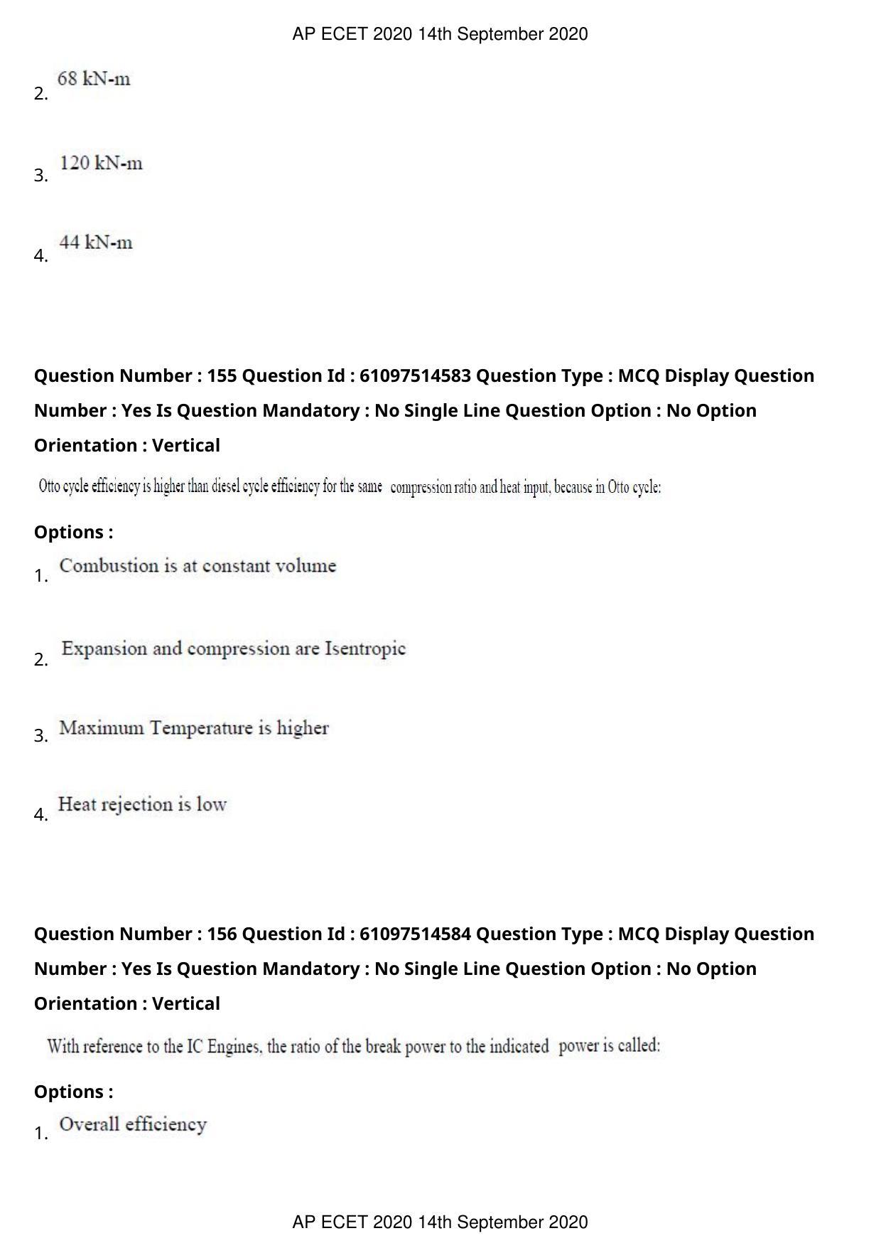 AP ECET 2020 - Mechanical Engineering (Preview) Question Paper With Preliminary Keys - Page 83
