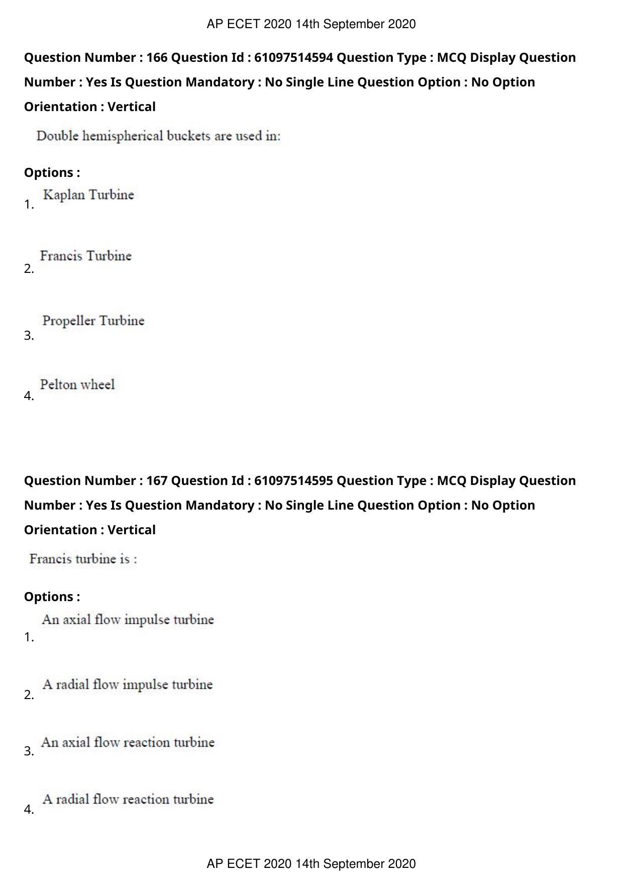 AP ECET 2020 - Mechanical Engineering (Preview) Question Paper With Preliminary Keys - Page 89