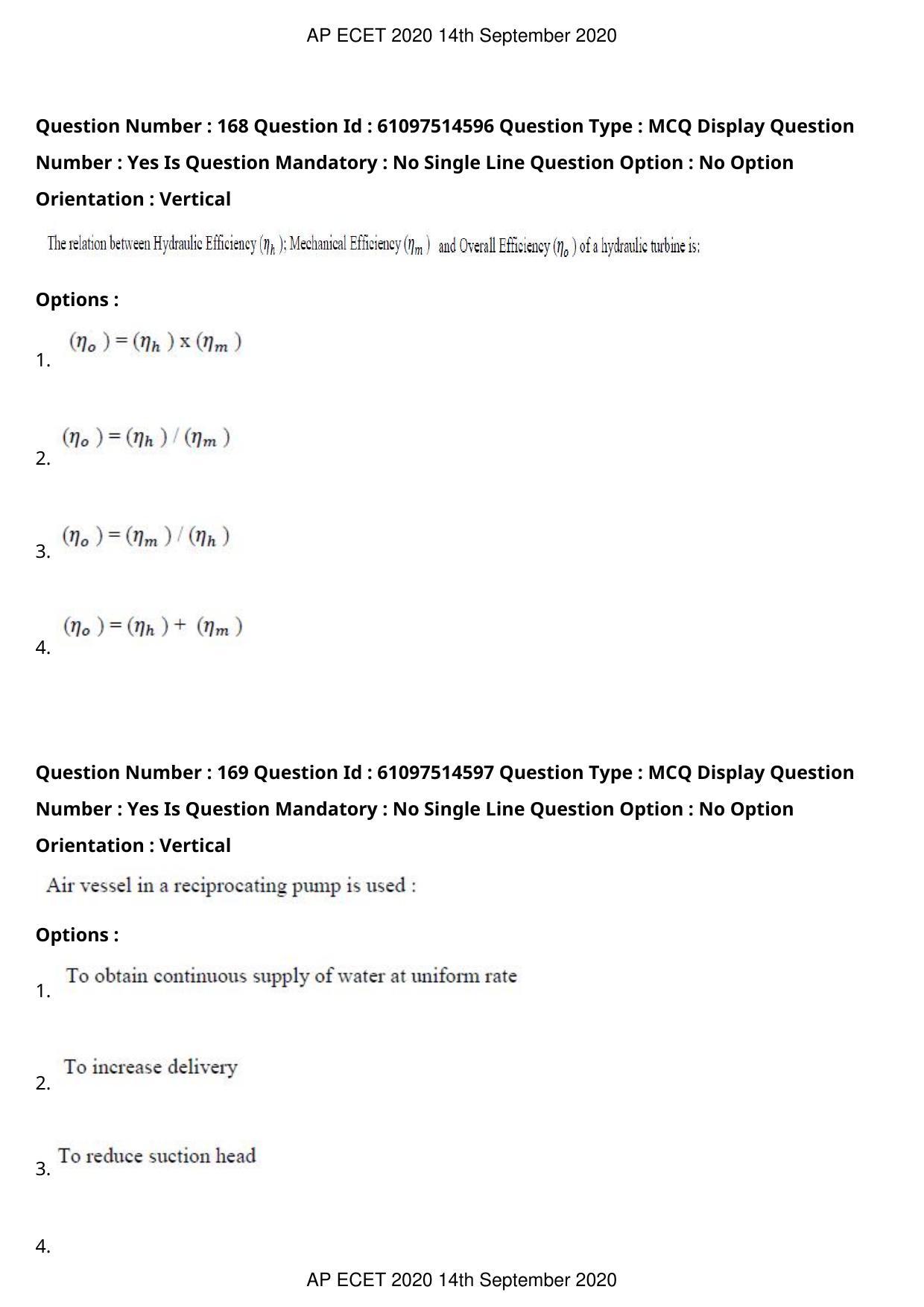 AP ECET 2020 - Mechanical Engineering (Preview) Question Paper With Preliminary Keys - Page 90