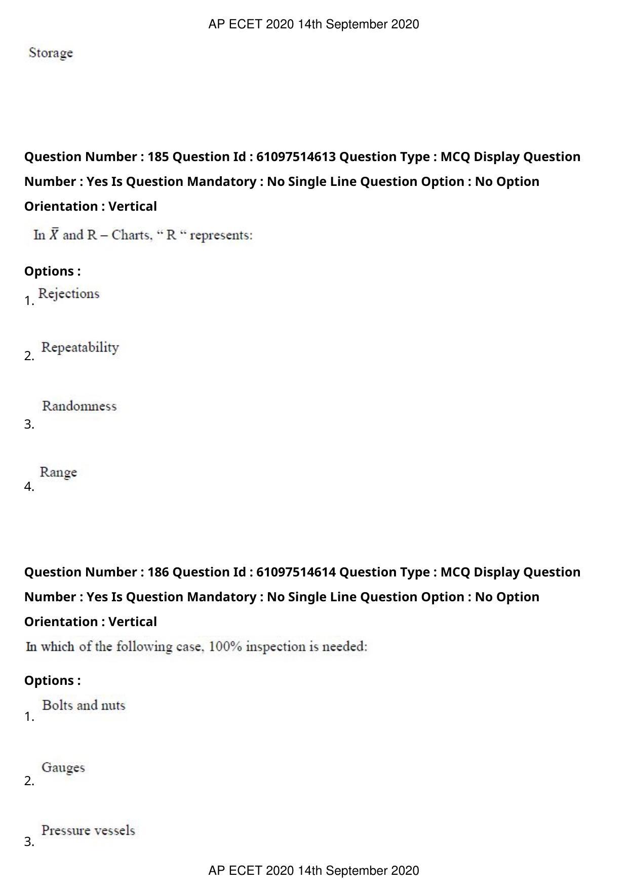 AP ECET 2020 - Mechanical Engineering (Preview) Question Paper With Preliminary Keys - Page 99