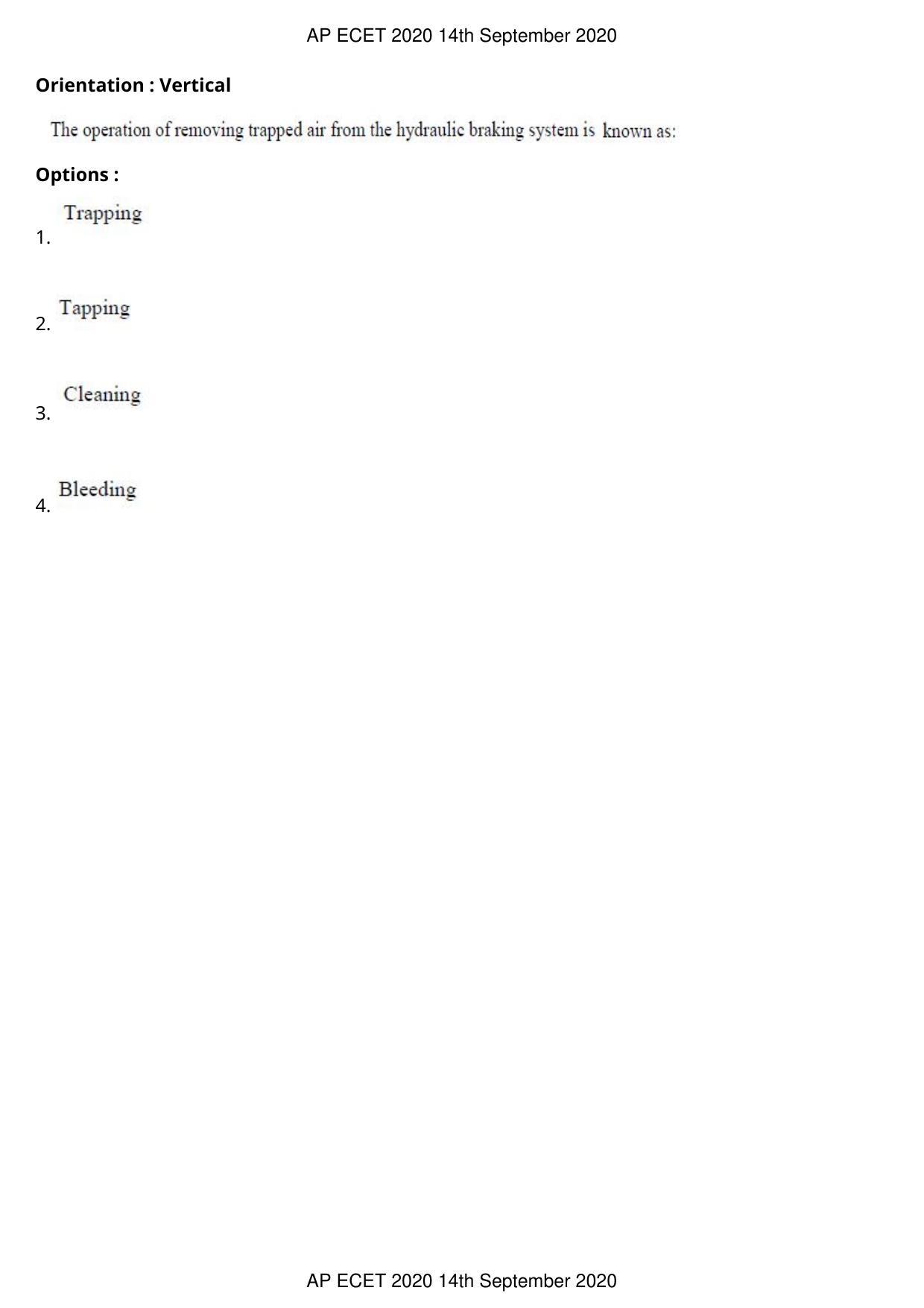 AP ECET 2020 - Mechanical Engineering (Preview) Question Paper With Preliminary Keys - Page 107
