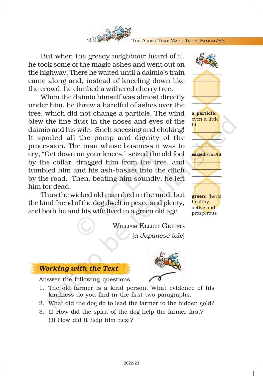 NCERT Book for Class 7 English (Honeycomb): Chapter 4-The Ashes that Made Trees Bloom - Page 14