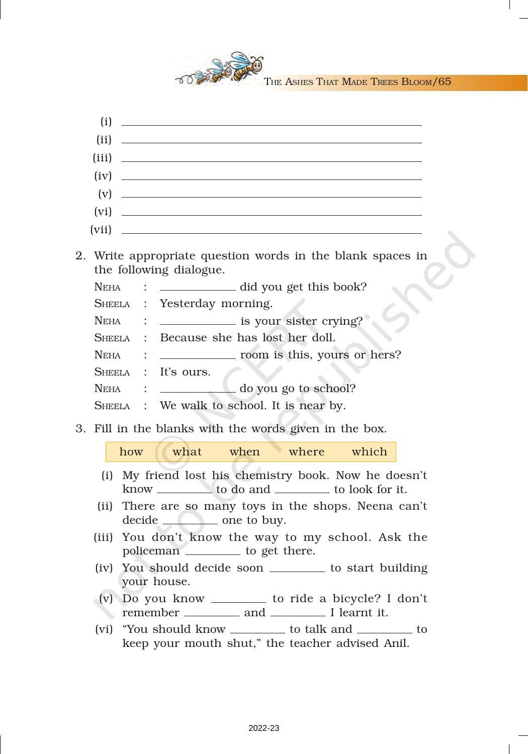 NCERT Book for Class 7 English (Honeycomb): Chapter 4-The Ashes that Made Trees Bloom - Page 16