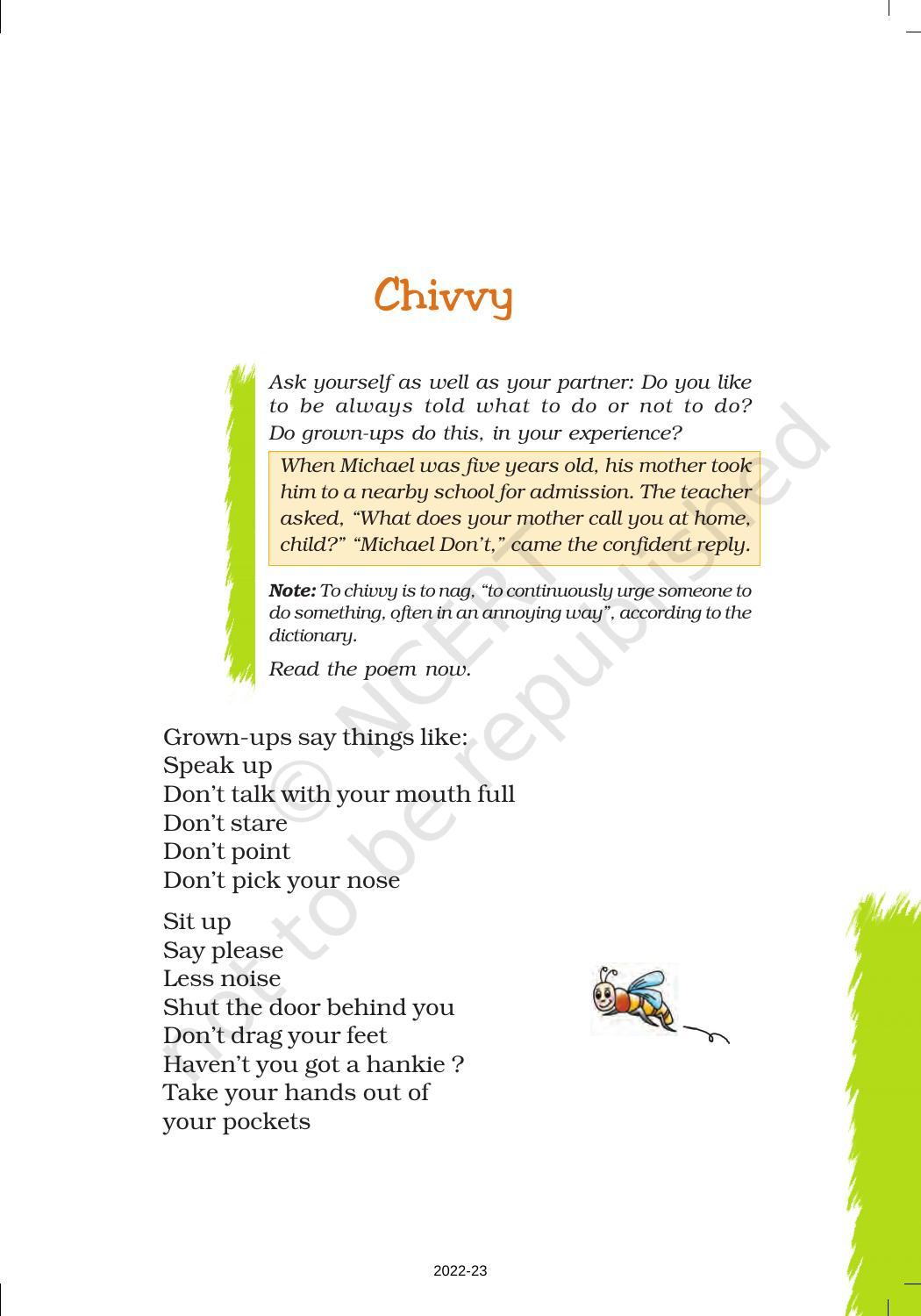 NCERT Book for Class 7 English (Honeycomb): Chapter 4-The Ashes that Made Trees Bloom - Page 20