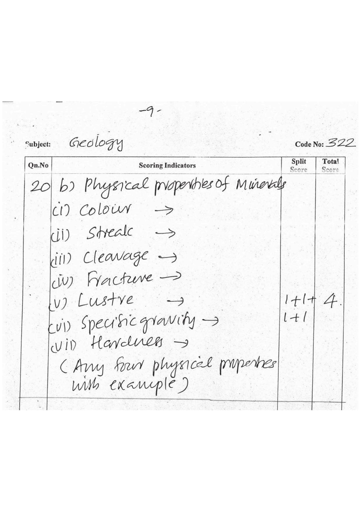 Kerala Plus One 2016 Geology Answer Key - Page 9