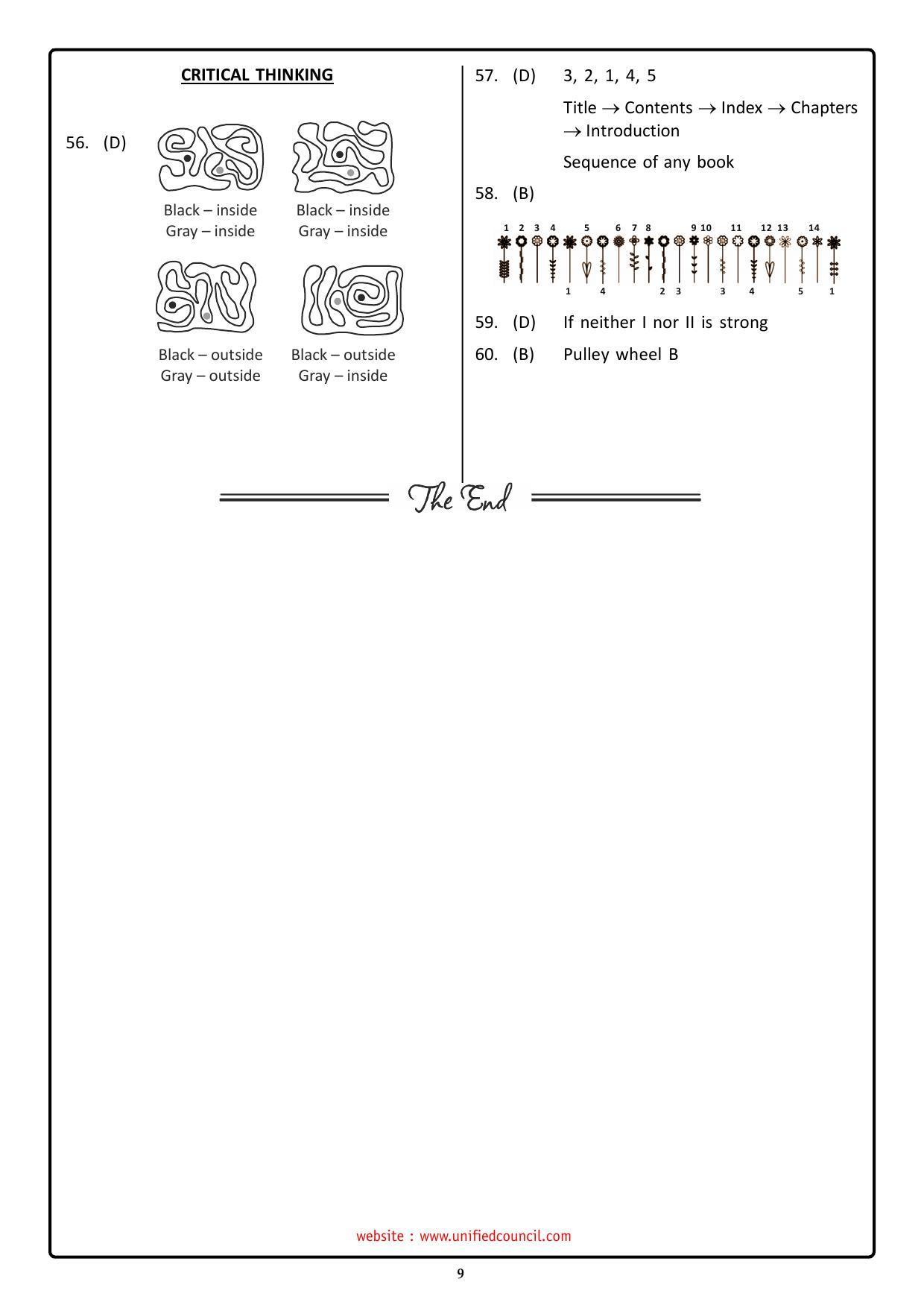 NSTSE 2023 Class 9 Answer Key (Paper Code 484) - Page 9
