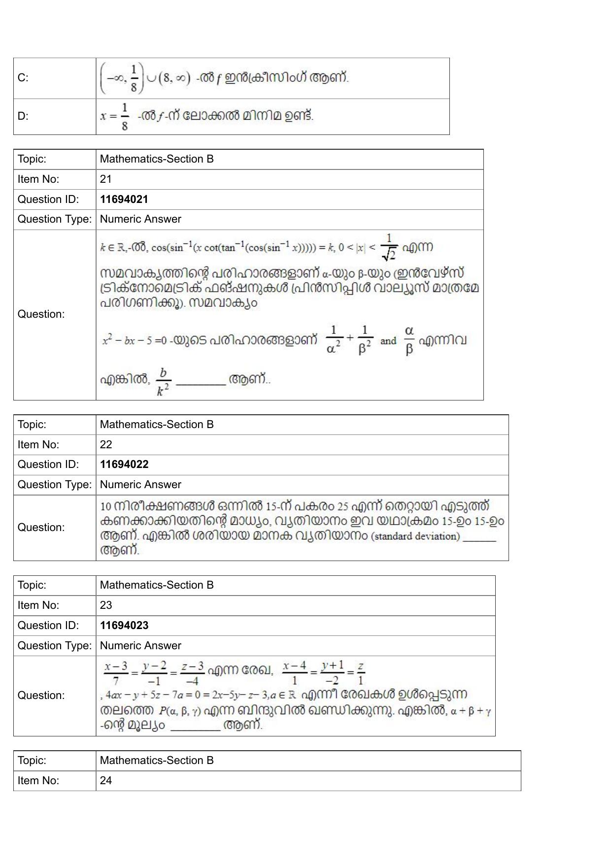 JEE Mains 2022: BTech Malayalam (Shift 1) 27-07-2022 Question Paper - Page 8