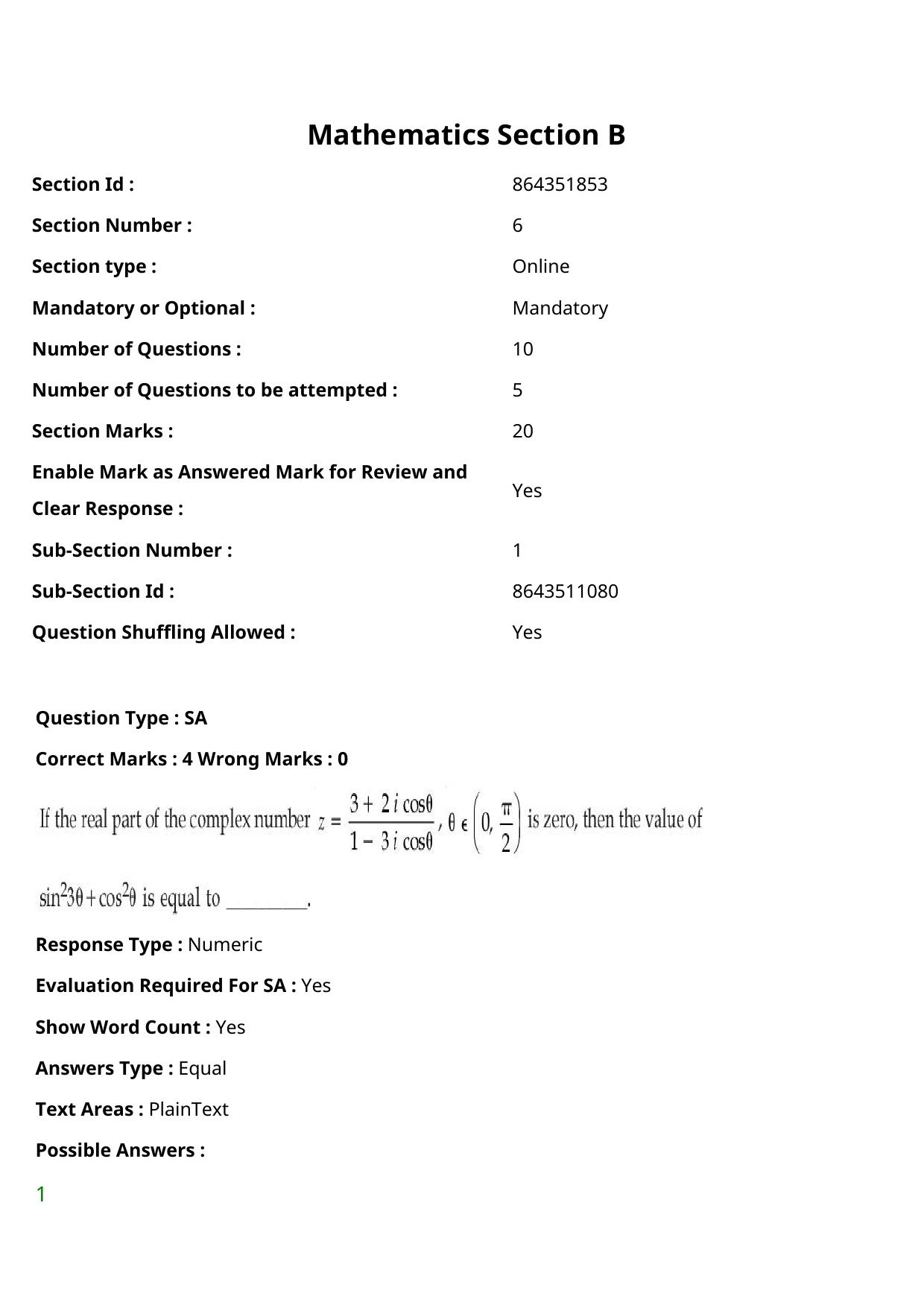 JEE Mains 2021: BTech Odiya (Shift 2) 27-07-2021 Question Paper - Page 107