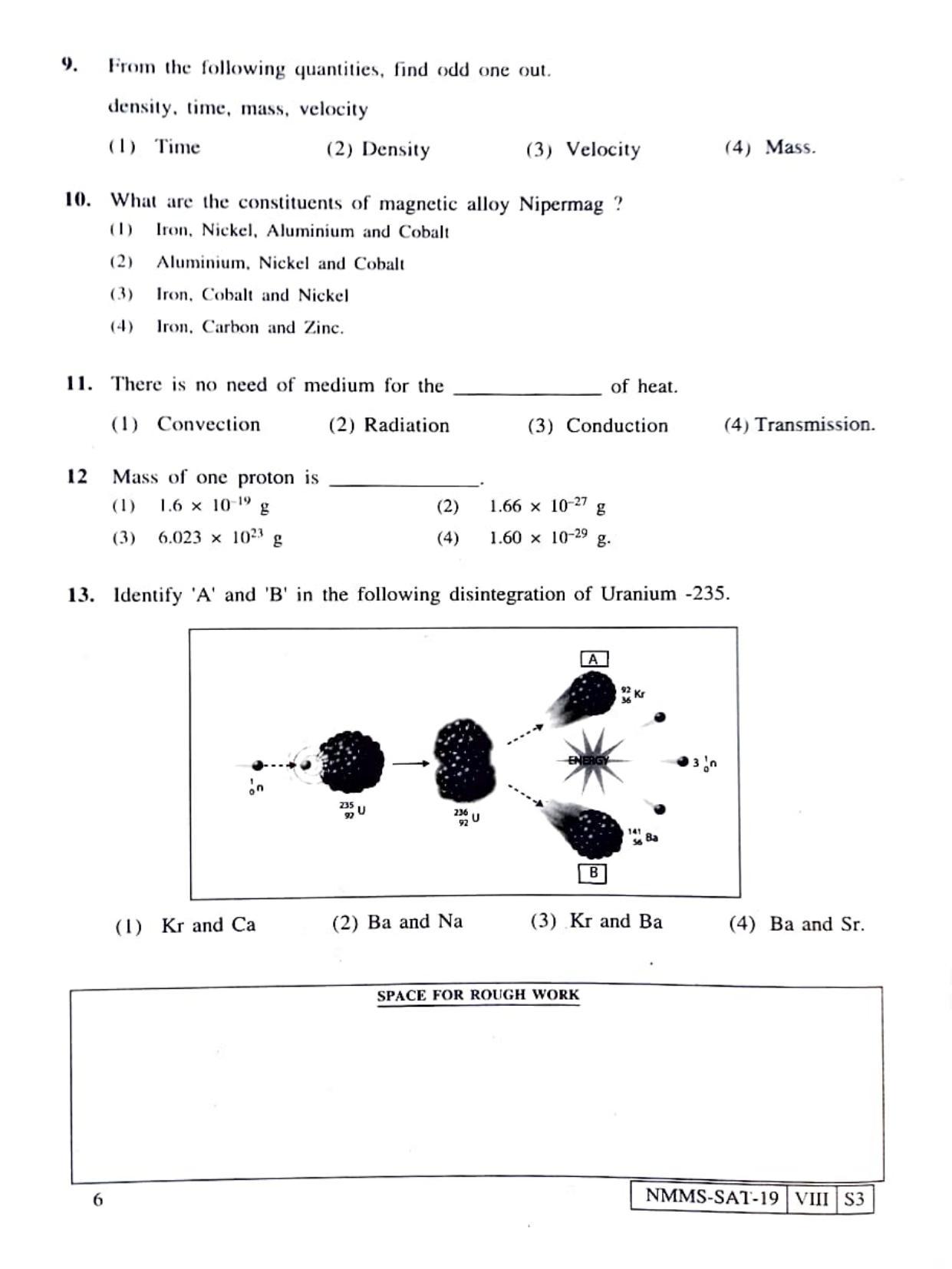 SAT HINDI 2019-20 Class 8 Maharashtra NMMS Question Papers - Page 6