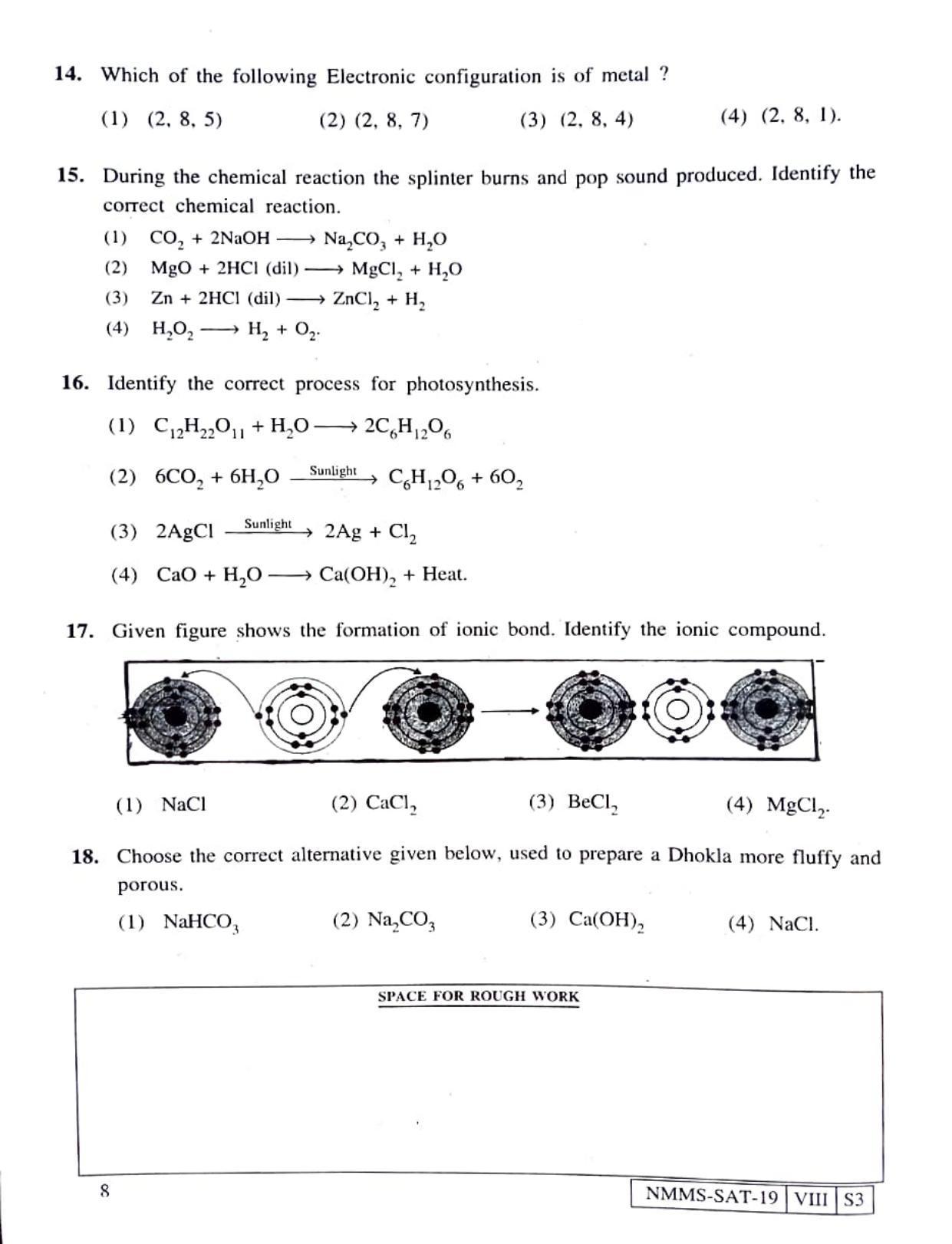 SAT HINDI 2019-20 Class 8 Maharashtra NMMS Question Papers - Page 8