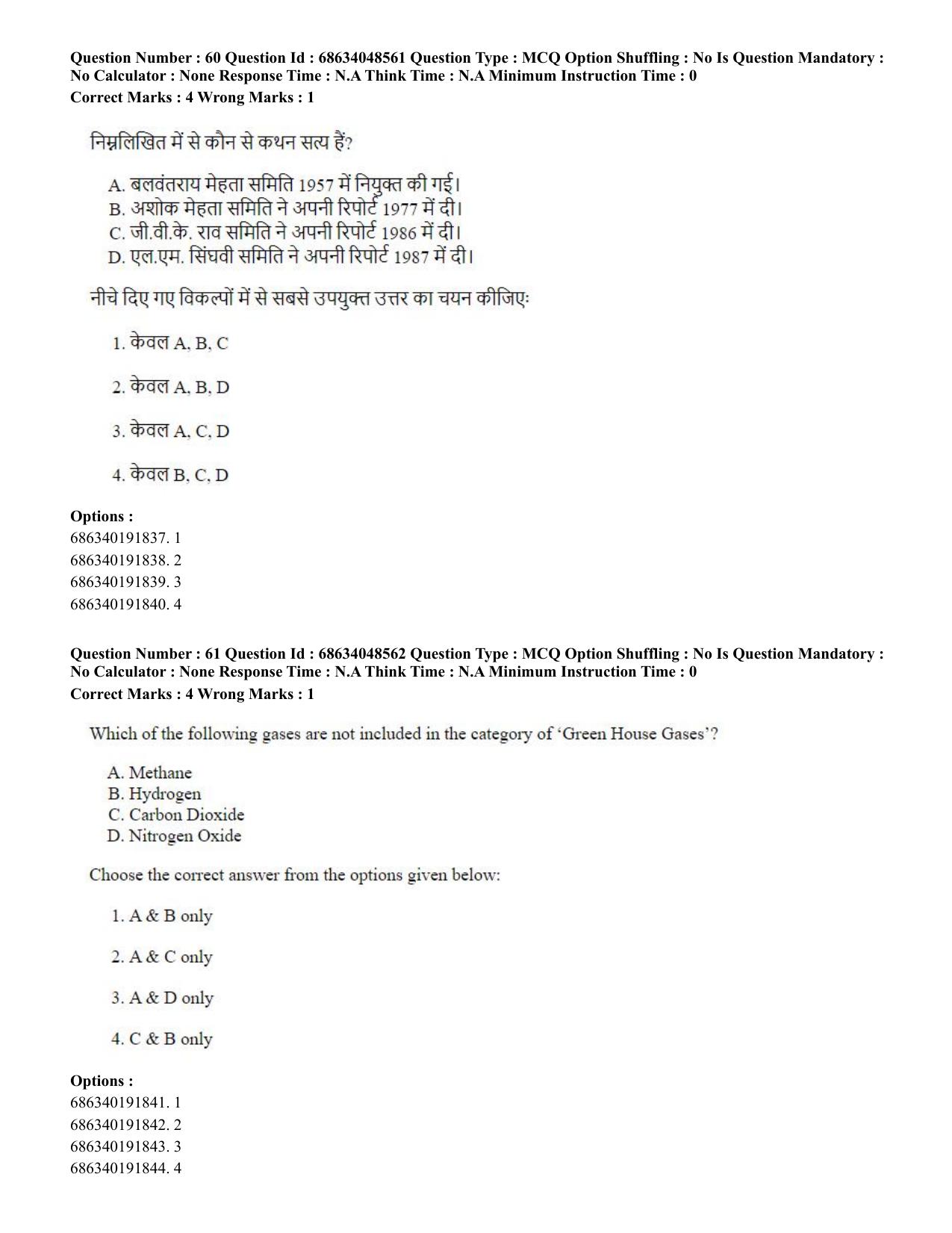 CUET PG 2023: HUQP21 – Social Work (Hin)-(30-06-2023) Question Paper - Page 62