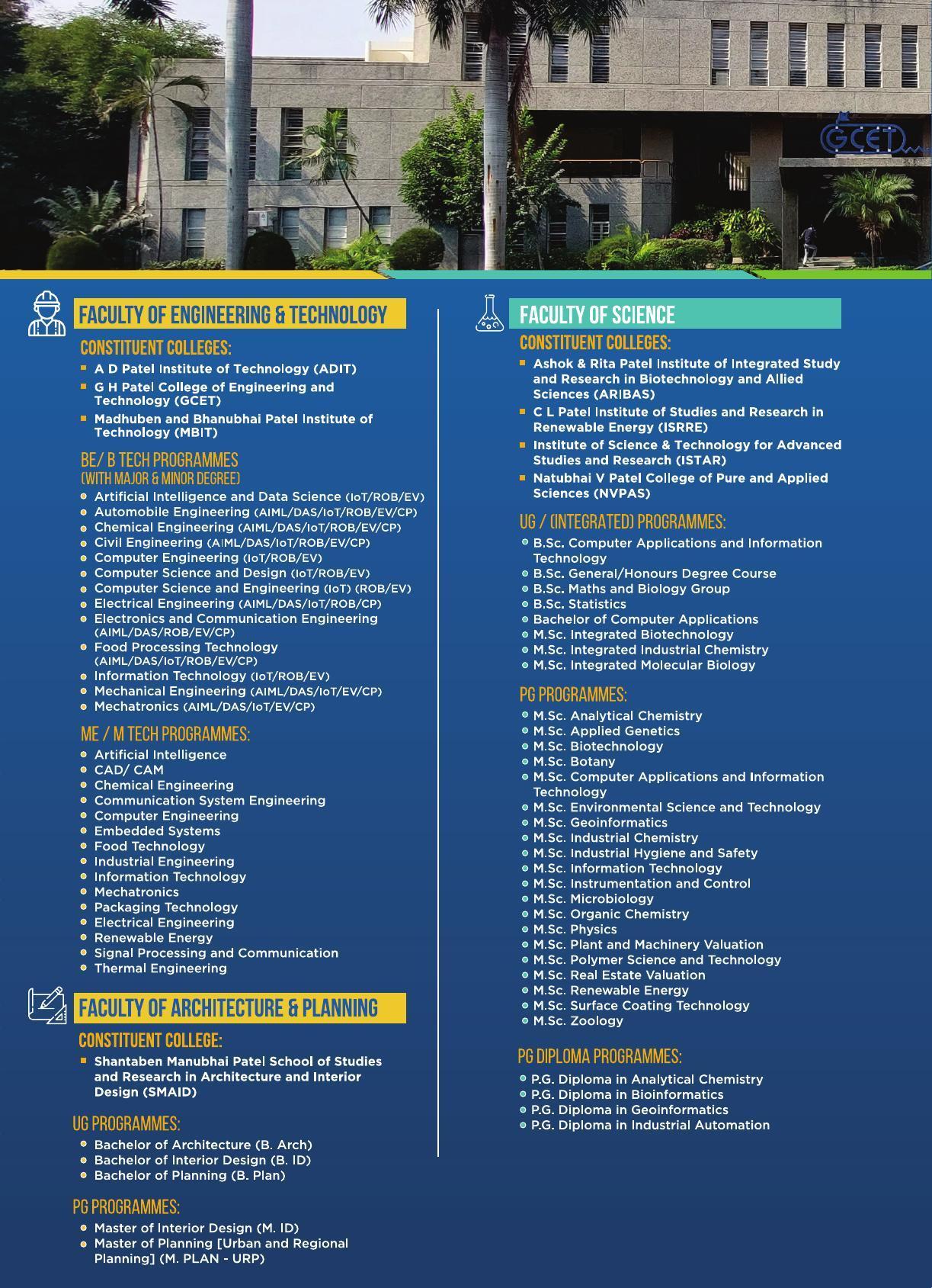 CVM University, Vallabh Vidyanagar Prospectus 2022 - Page 3