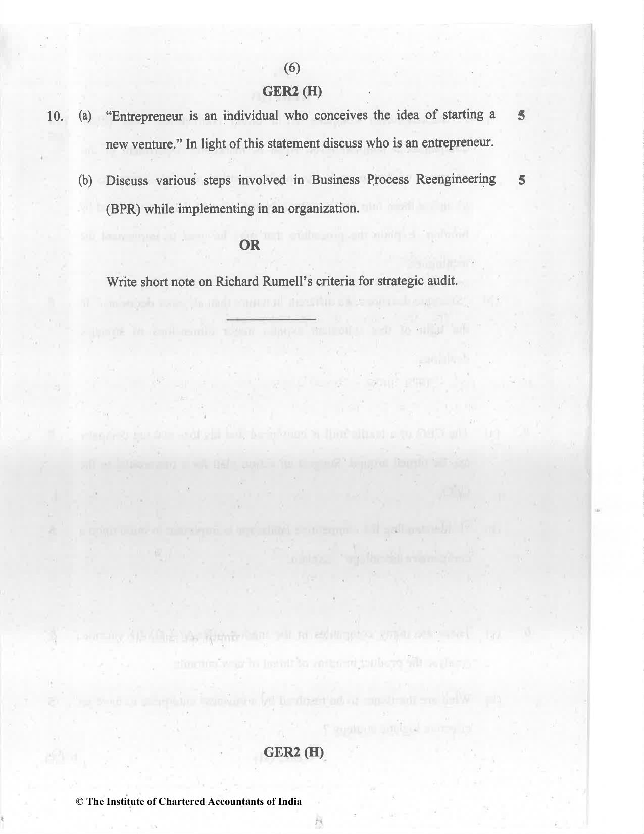 CA Inter Jul 2021 Question Paper - Paper 7 – Enterprise Information Systems & Strategic Management - Page 6