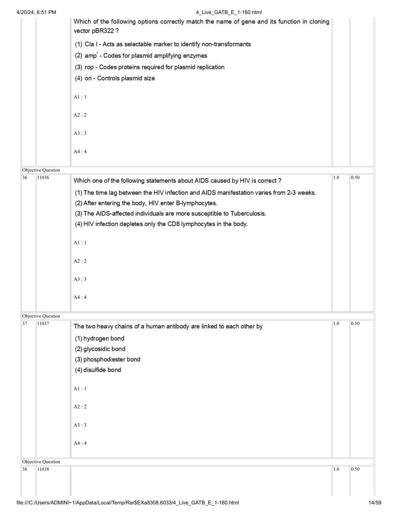 GAT B 2024 Question Paper - Page 14