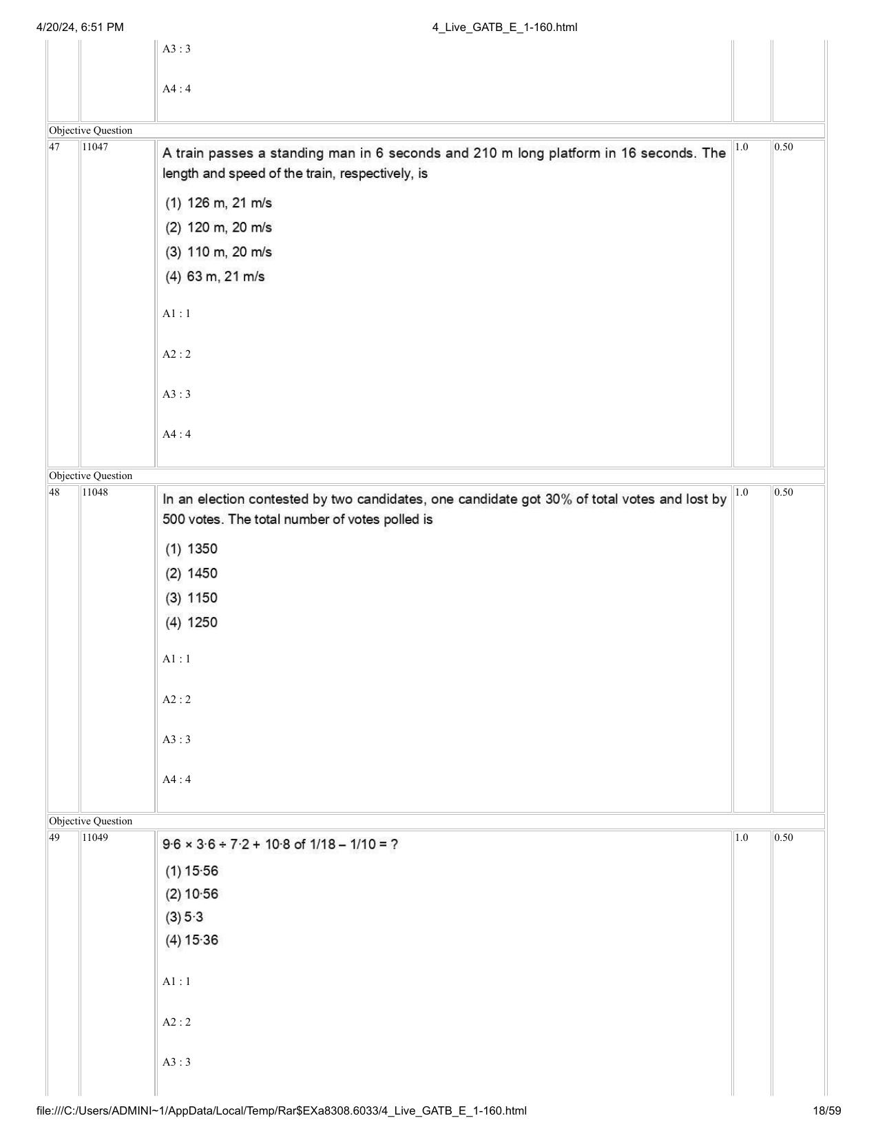 GAT B 2024 Question Paper - Page 18