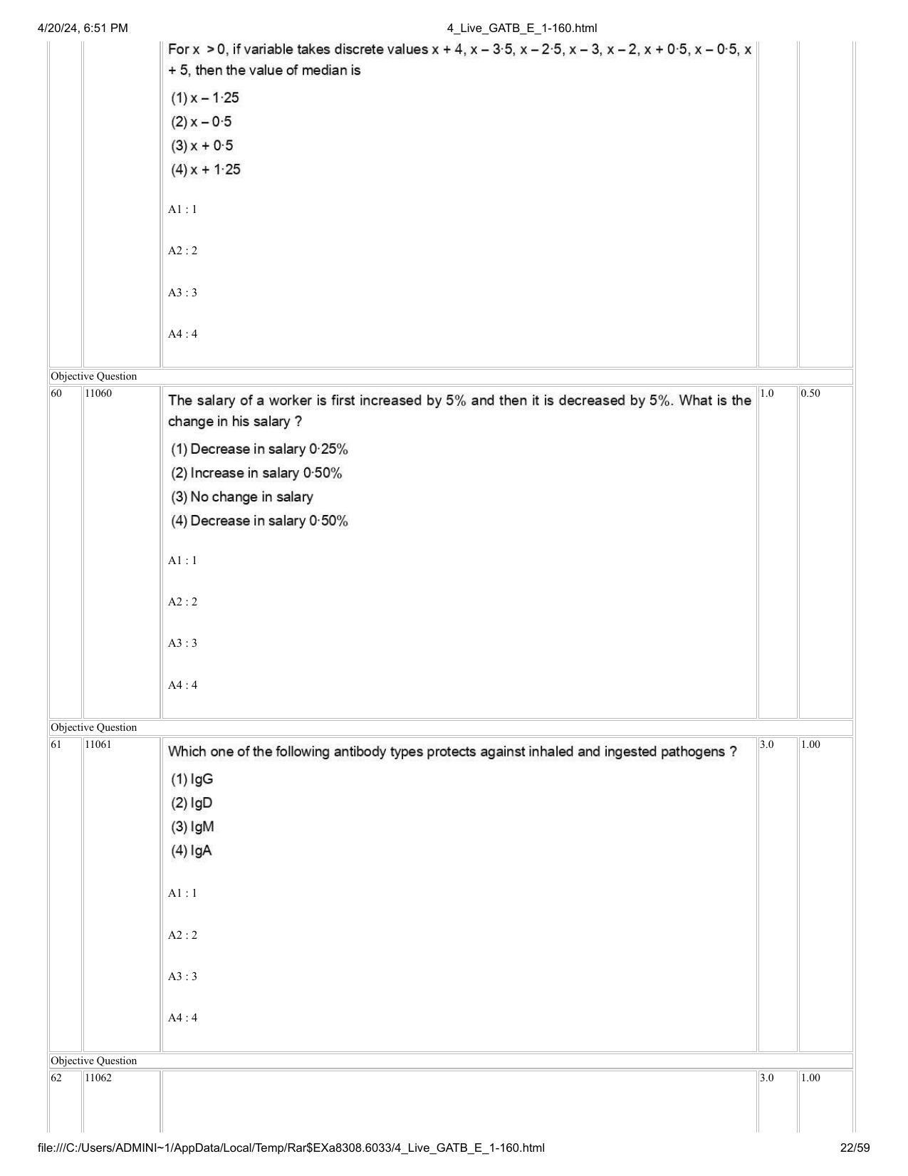 GAT B 2024 Question Paper - Page 22