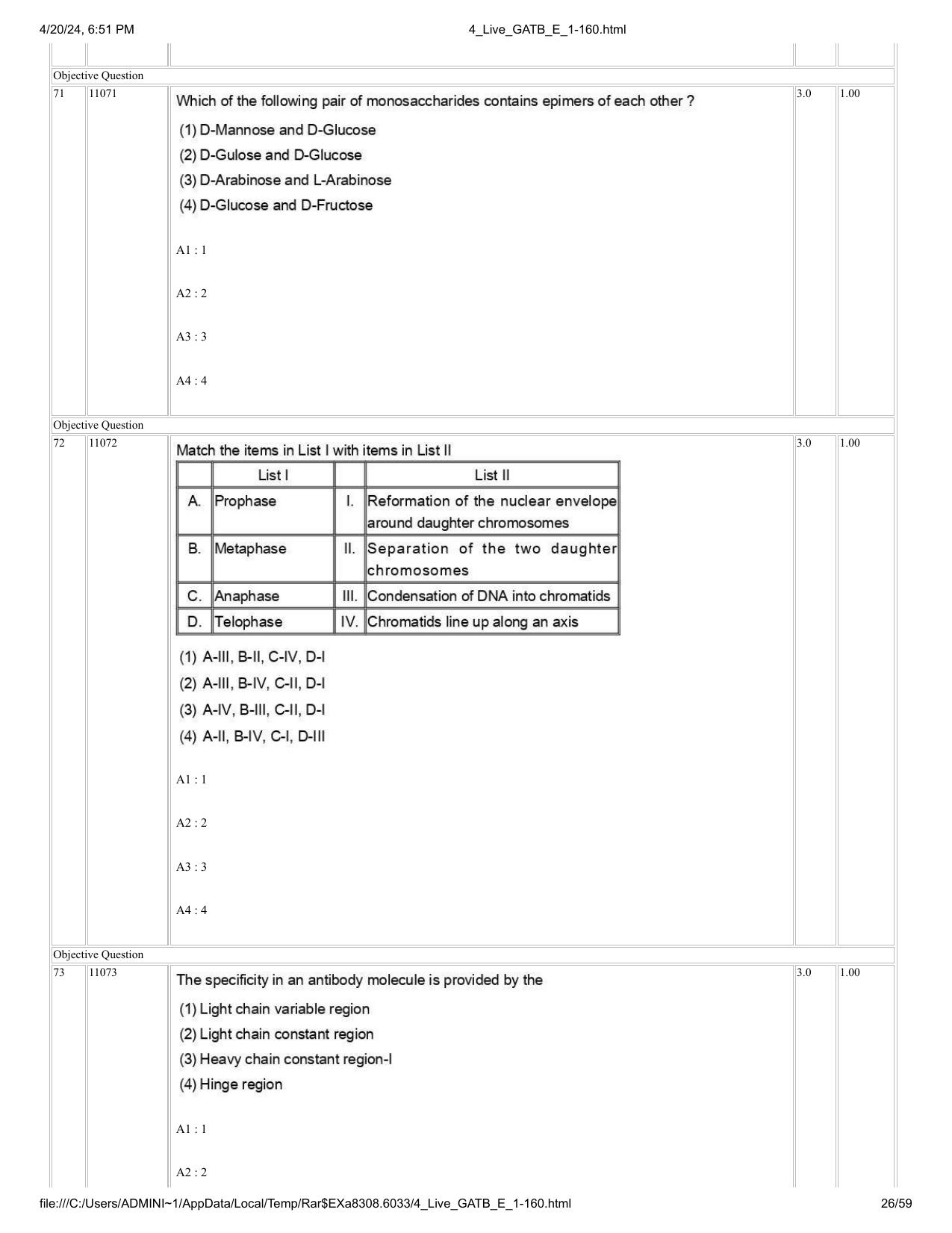 GAT B 2024 Question Paper - Page 26