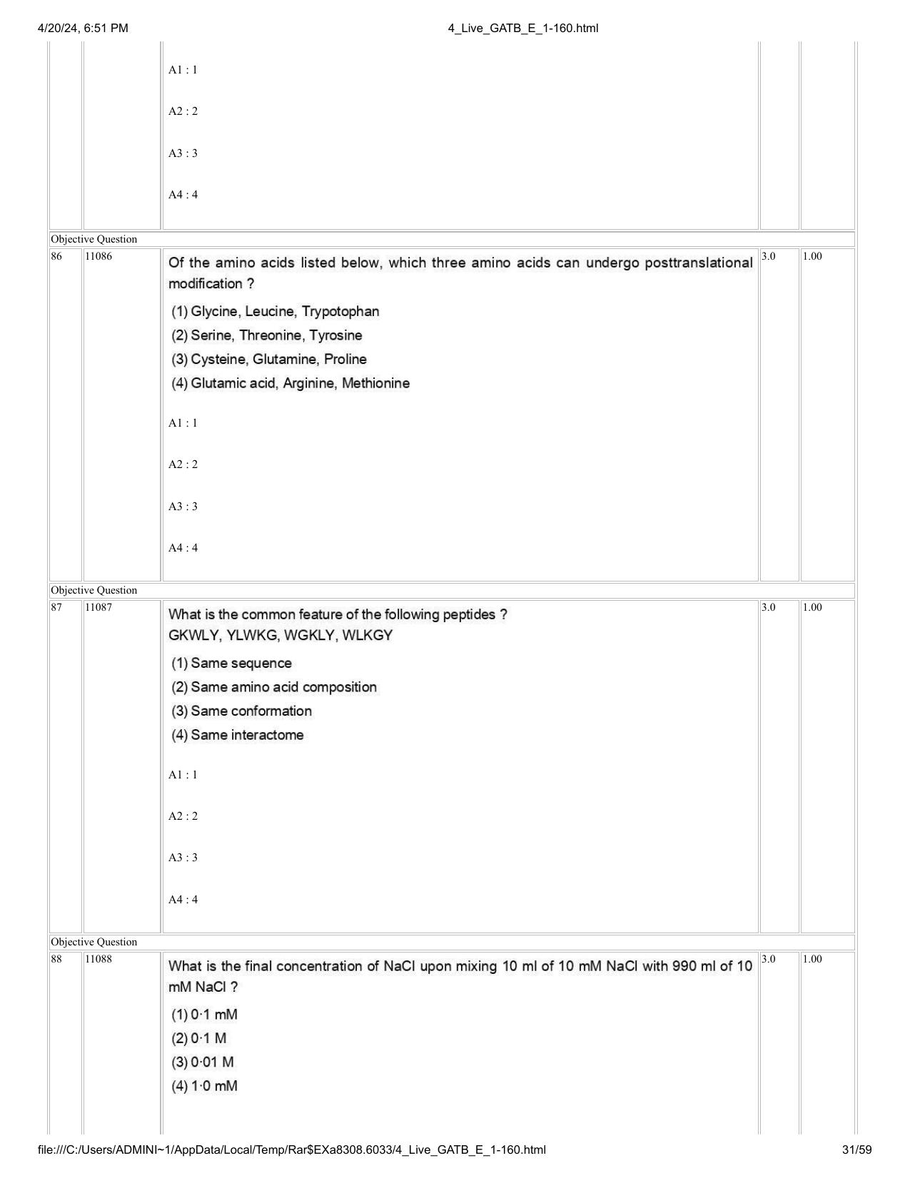 GAT B 2024 Question Paper - Page 31