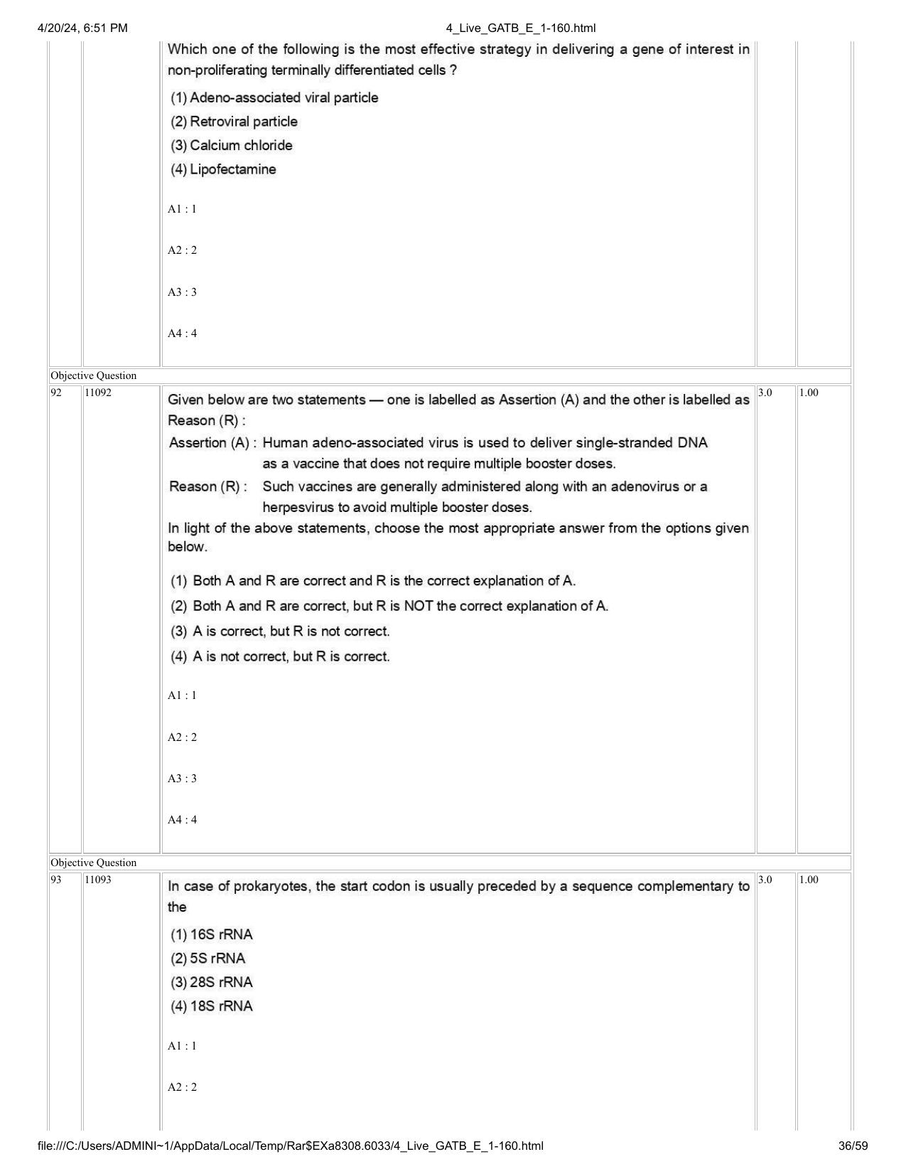 GAT B 2024 Question Paper - Page 36