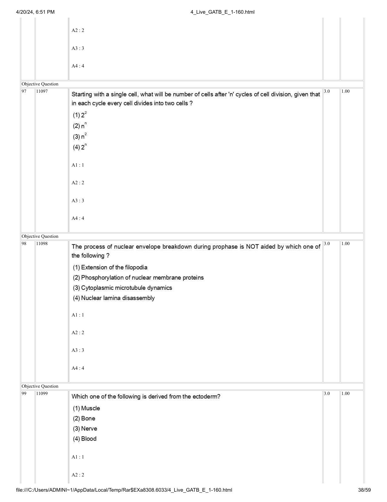 GAT B 2024 Question Paper - Page 38