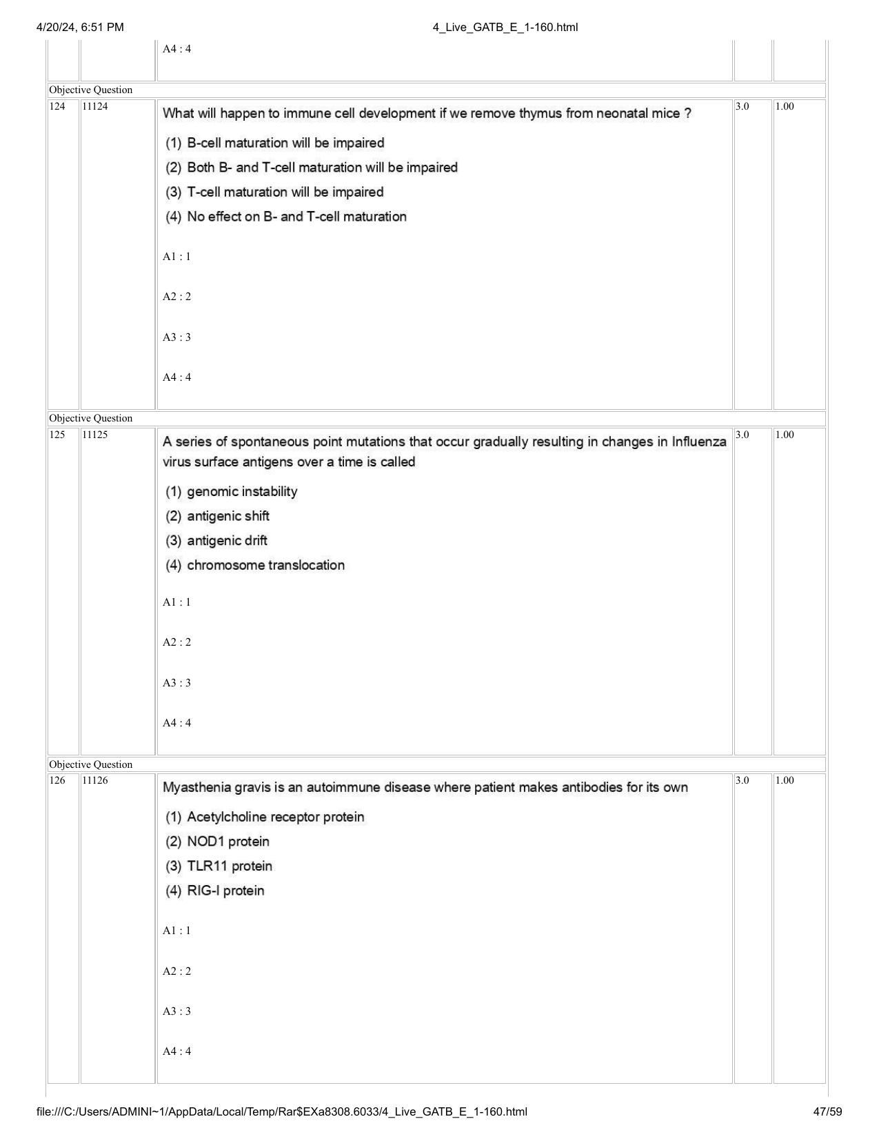 GAT B 2024 Question Paper - Page 47