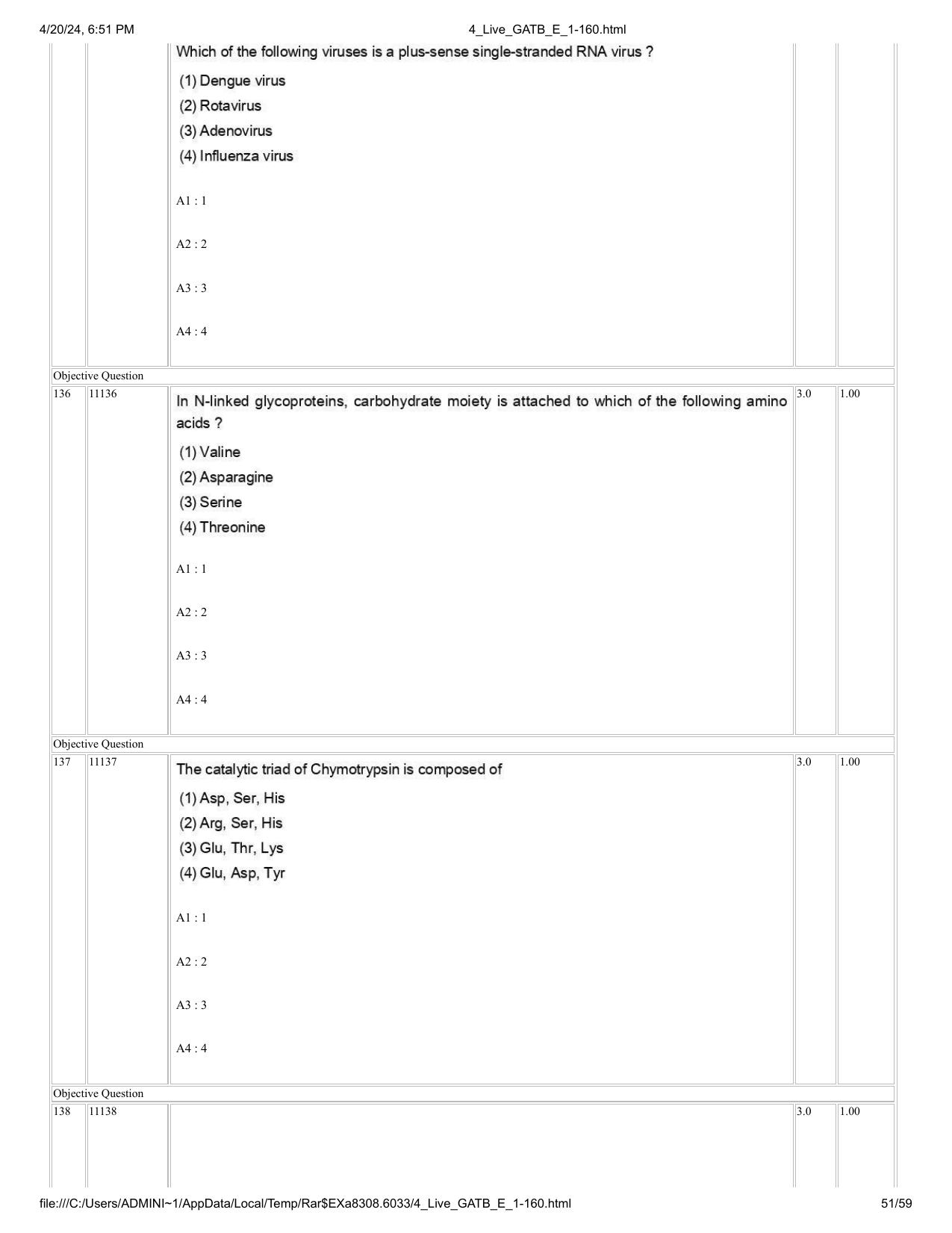 GAT B 2024 Question Paper - Page 51