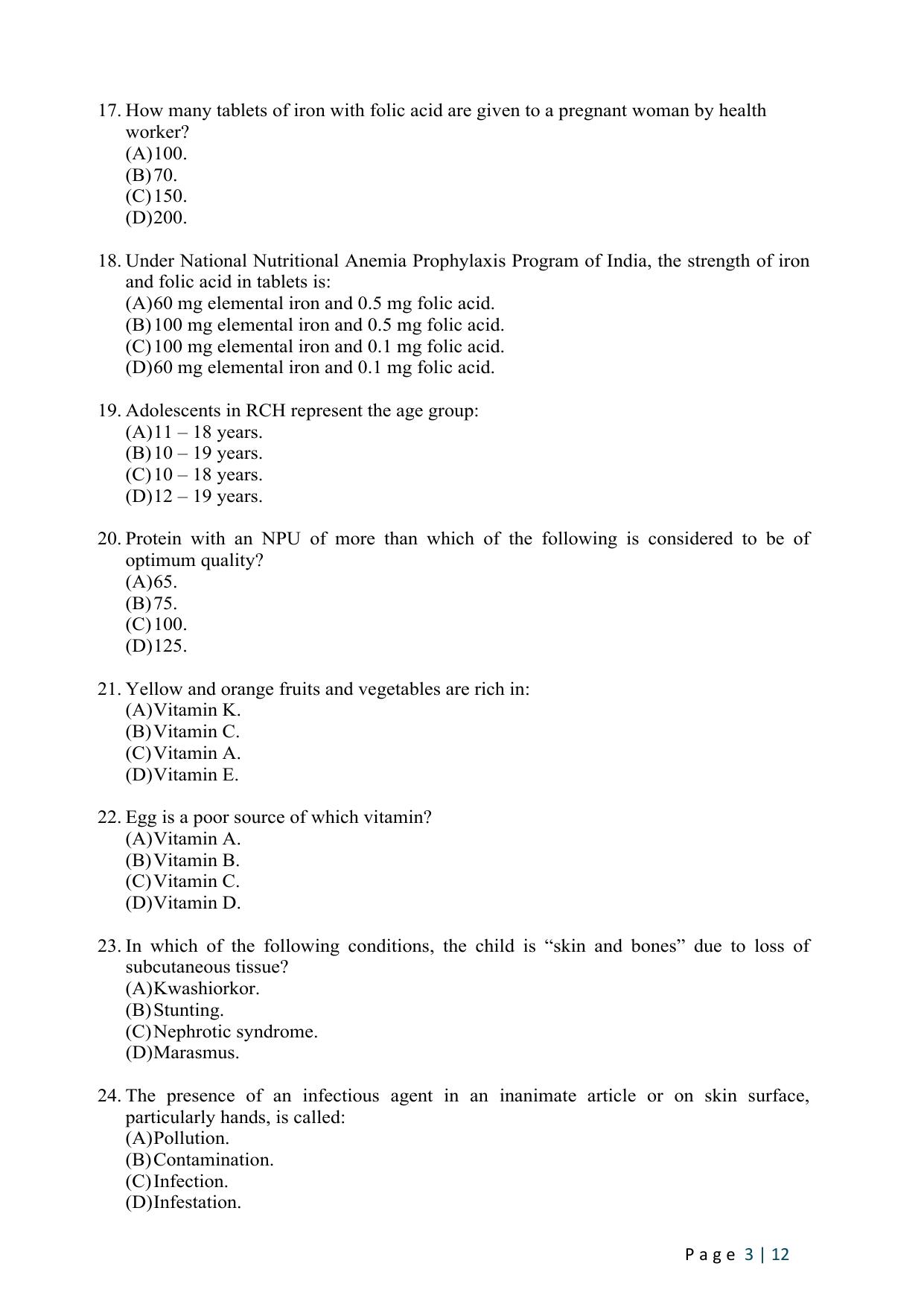 WB JEMAS (PG) M.Sc PH HP 2024 Question Paper - Page 5
