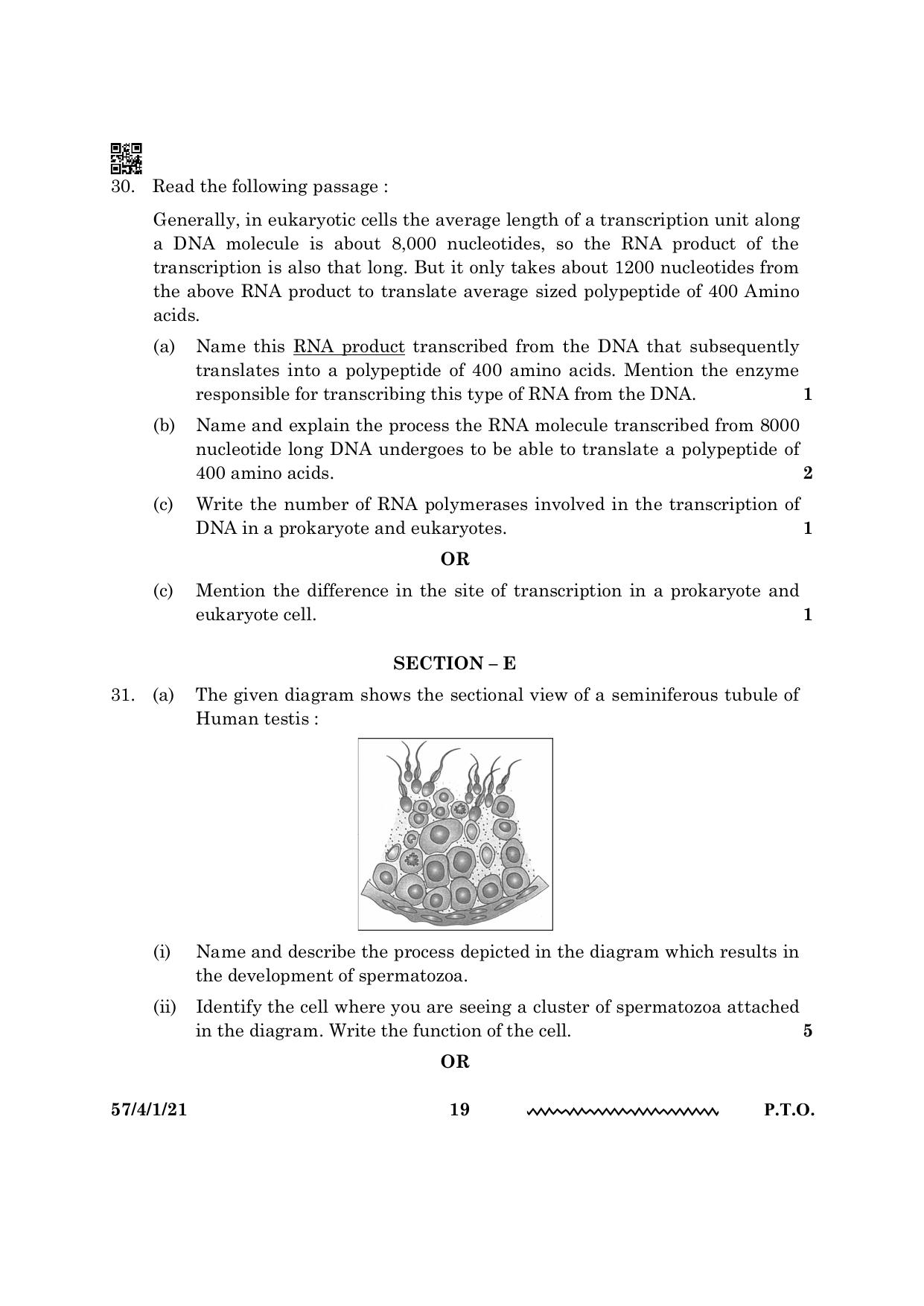 CBSE Class 12 57 4 1 Biology 2024 Question Paper - Page 19